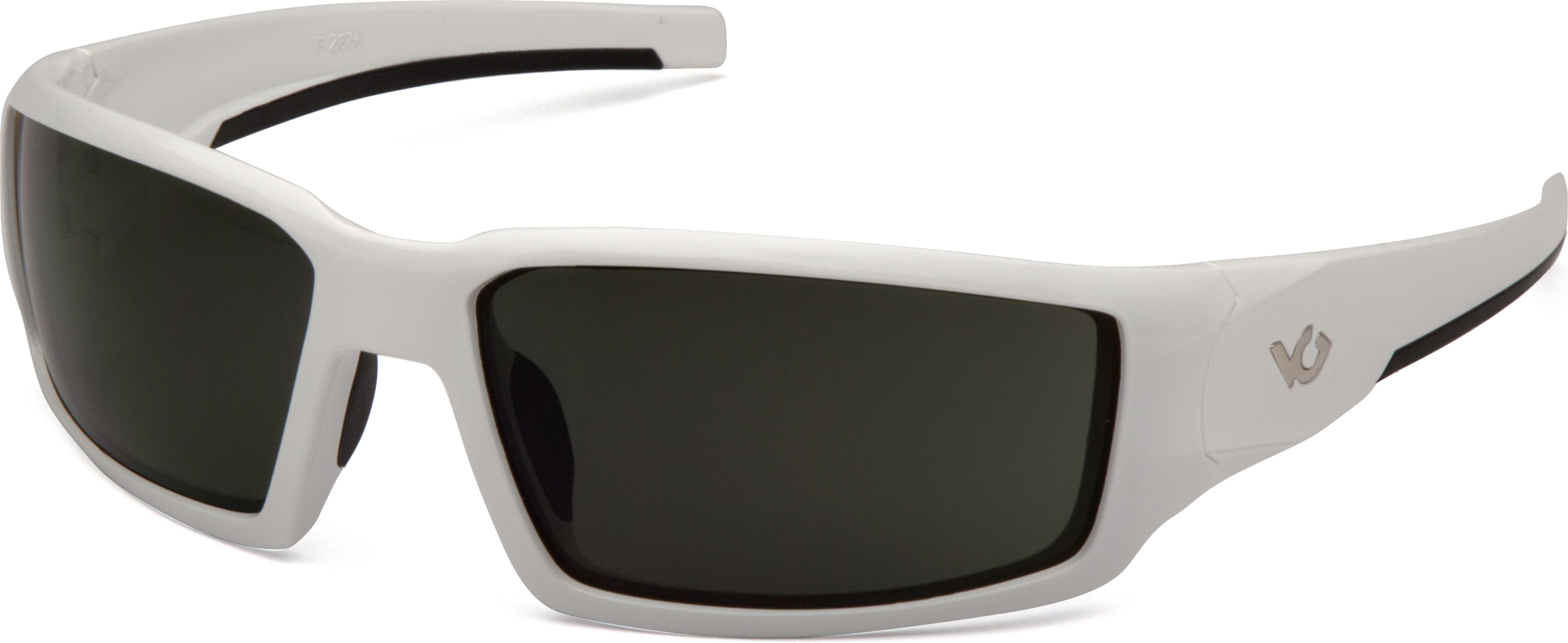 Очки защитные Venture Gear Pagosa White (forest gray) Anti-Fog, серо-зелёные в белой оправе — фото 2