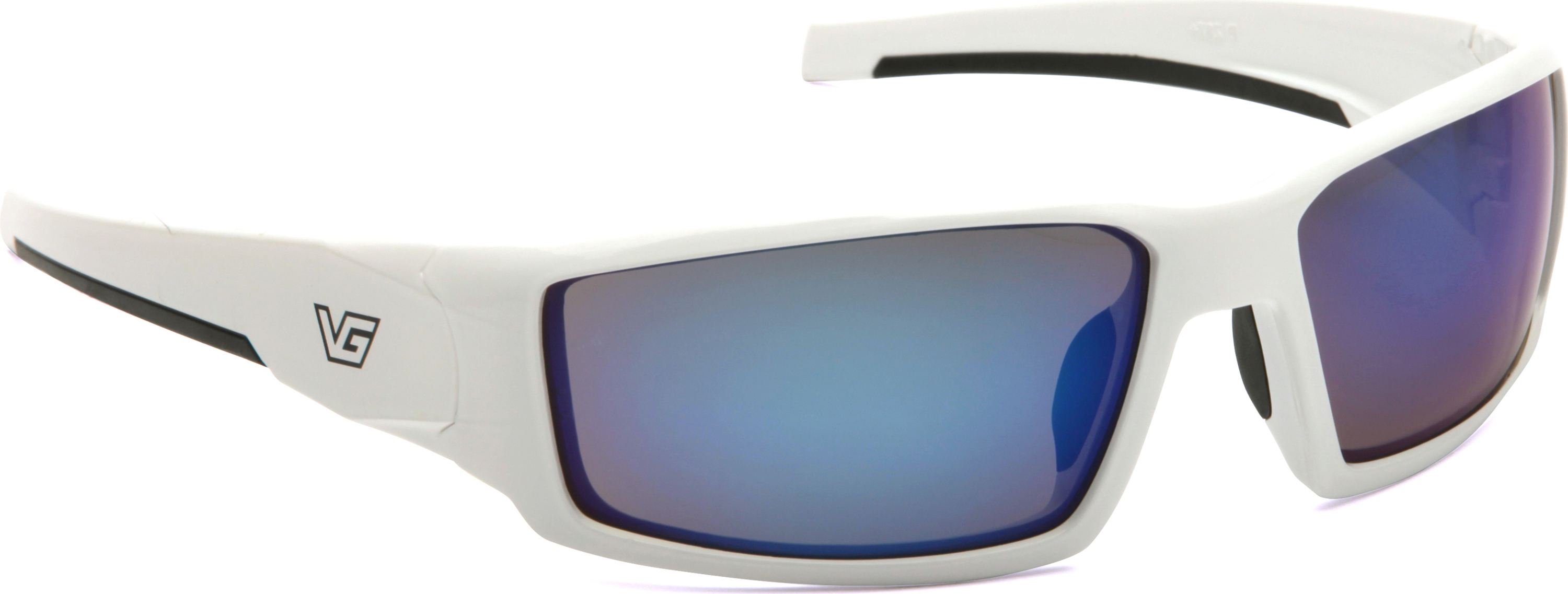 Очки защитные Venture Gear Pagosa White (ice blue mirror) Anti-Fog, зеркальные синие в белой оправе — фото 5