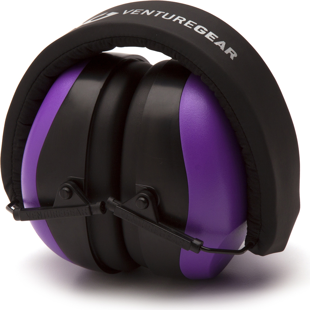 Наушники противошумные защитные Venture Gear VGPM8065C (защита слуха SNR 26 дБ, беруши в комплете), фиолетовые — фото 4