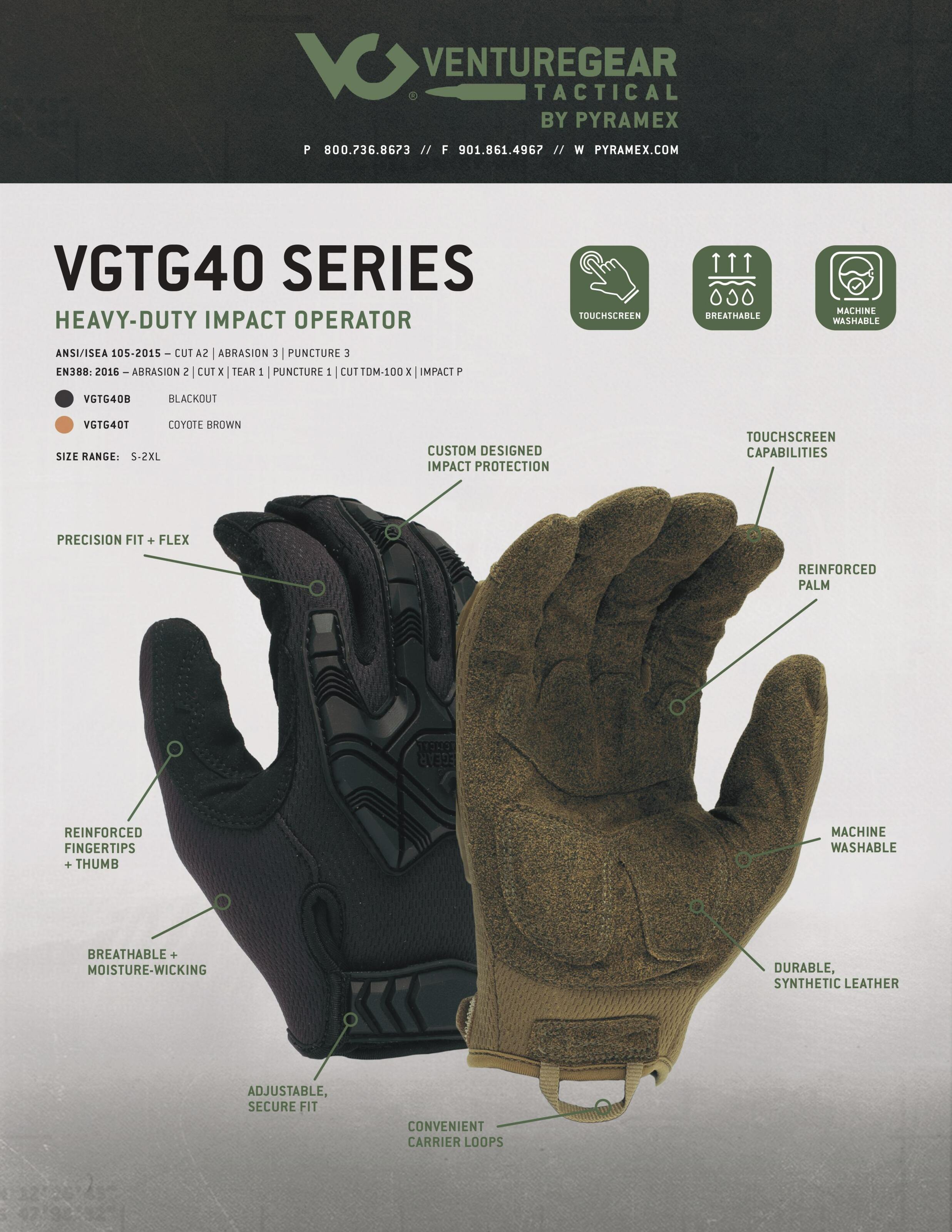 Тактические перчатки противоударные Venture Gear Tactical VGTG40 Heavy-Duty Impact Operator, песочные, размер 2XL (11) — фото 8