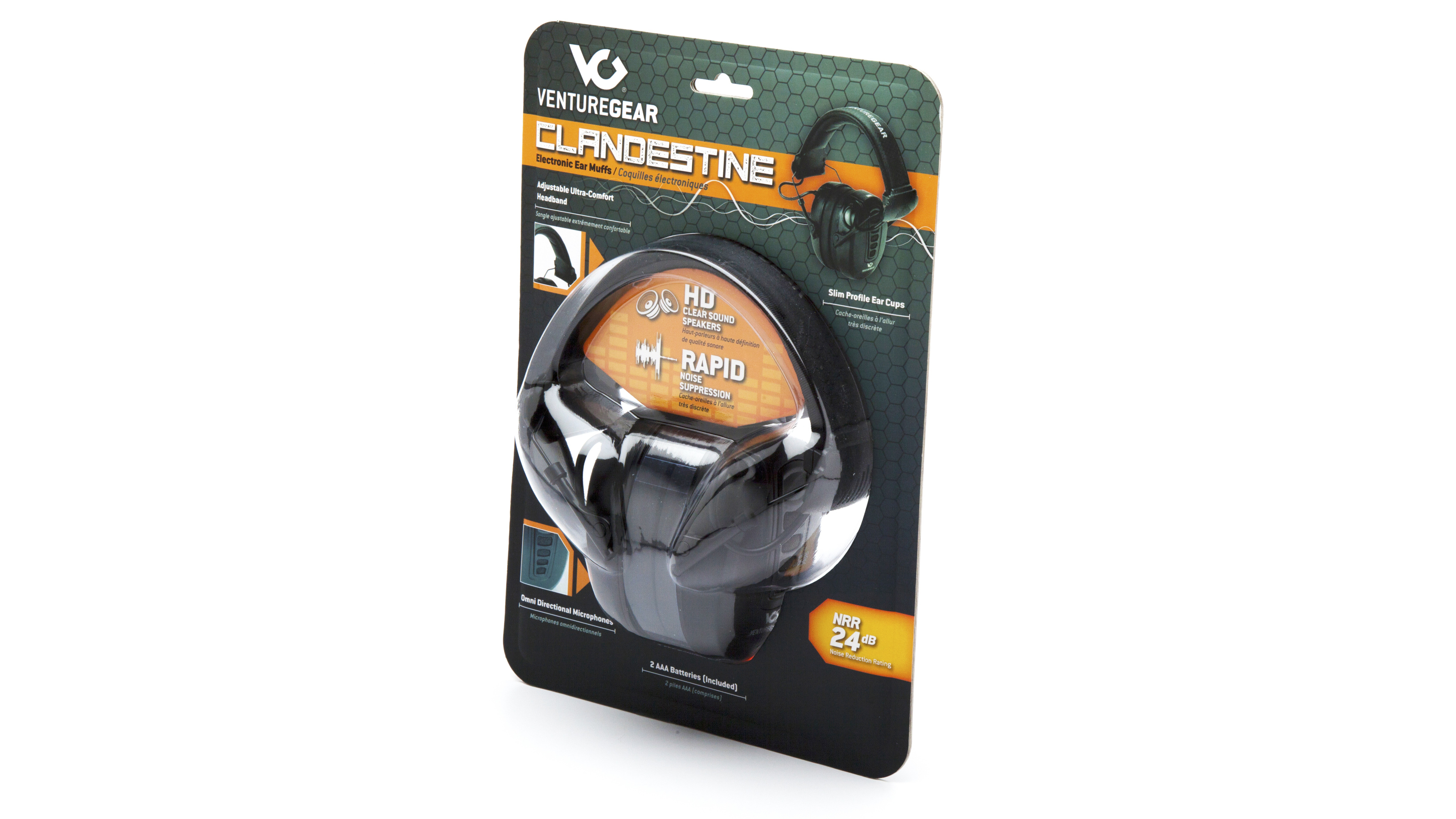 Активные наушники противошумные защитные Venture Gear Clandestine NRR 24dB (черные) — фото 2