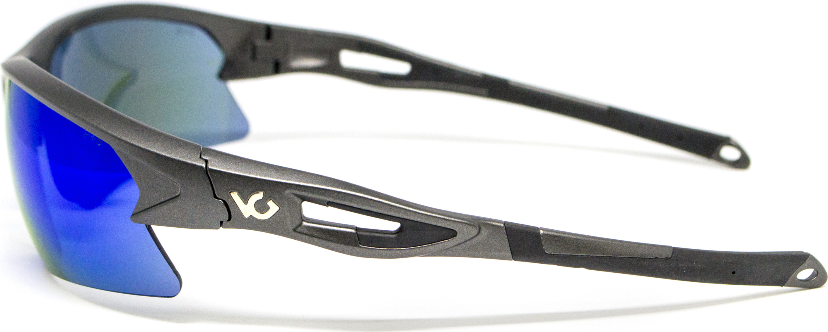 Очки защитные открытые Venture Gear MontEagle GunMetal (ice blue mirror) Anti-Fog, синие зеркальные — фото 7