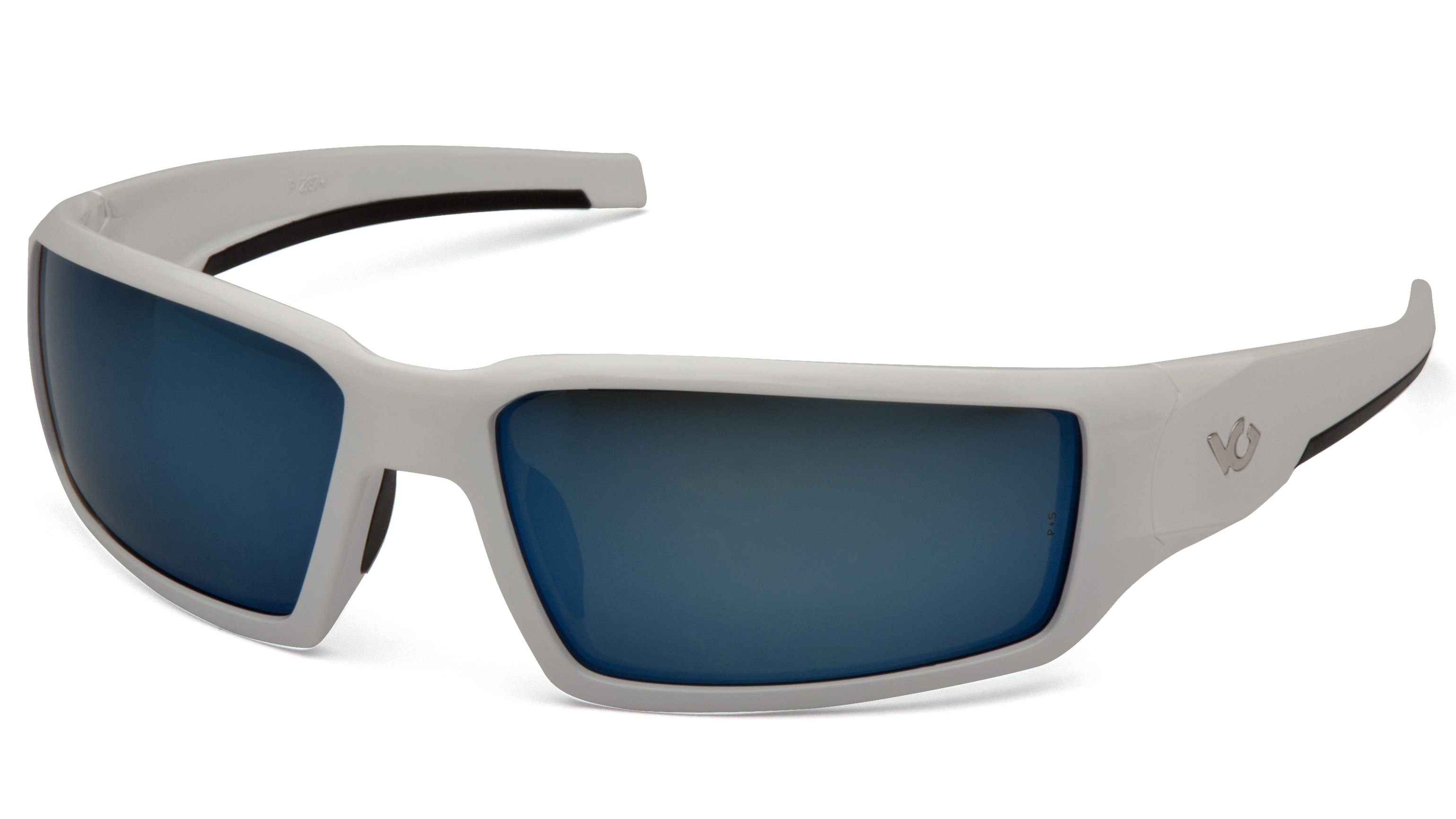 Очки защитные Venture Gear Pagosa White (ice blue mirror) Anti-Fog, зеркальные синие в белой оправе — фото 1