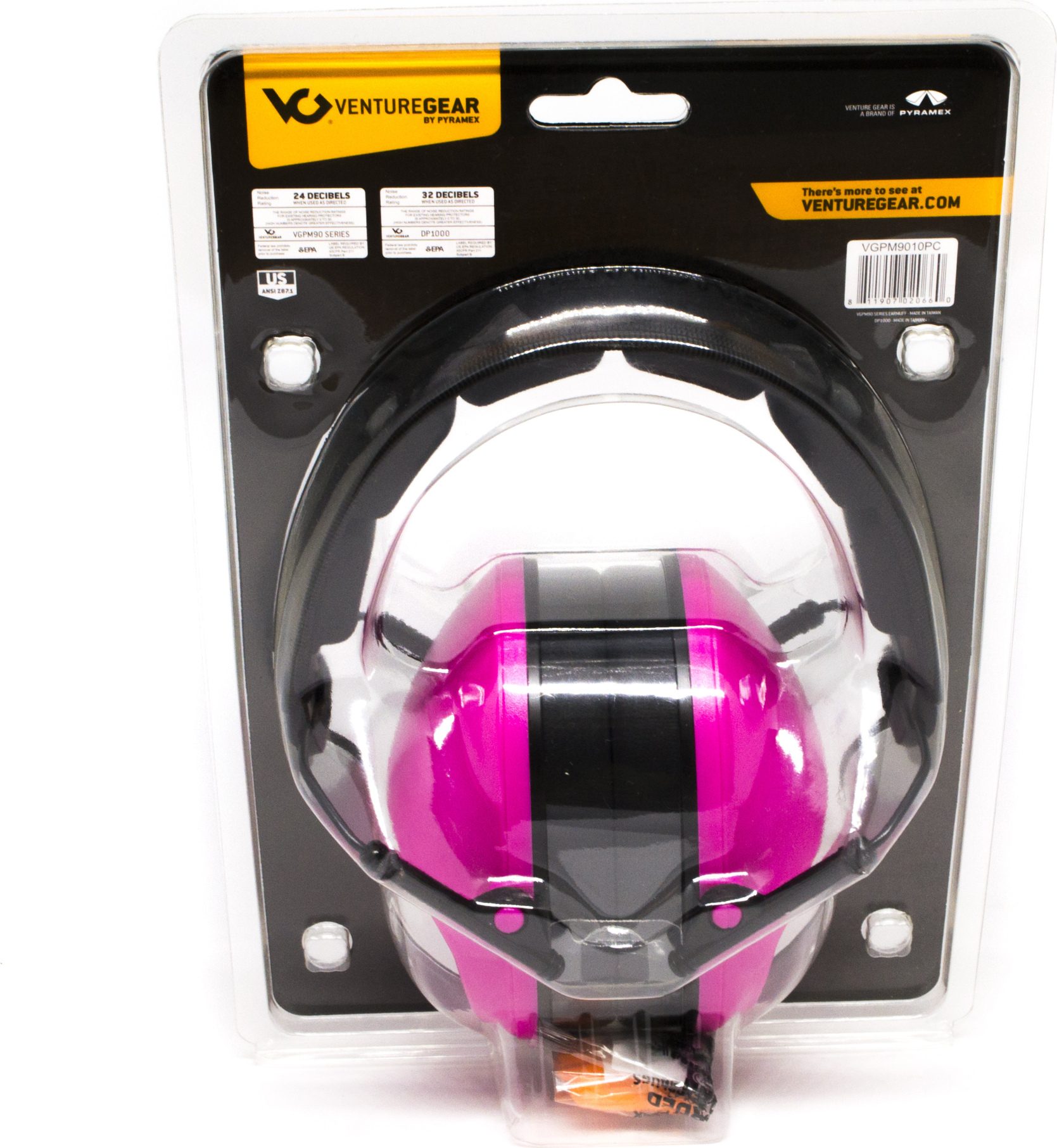 Наушники противошумные защитные Venture Gear VGPM9010PC (защита слуха NRR 24 дБ, беруши в комплекте), розовые — фото 15