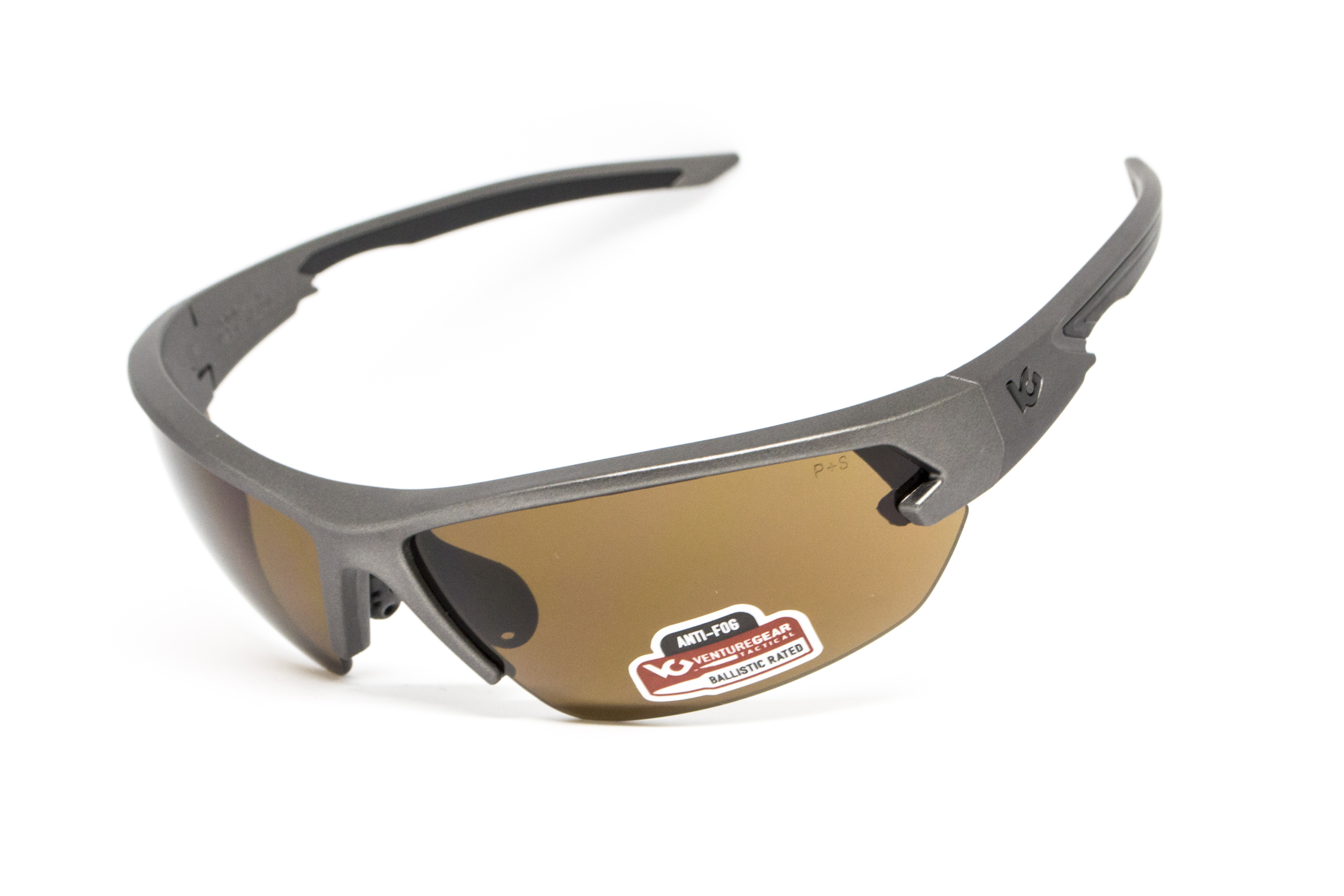 Защитные очки Venture Gear Tactical Semtex 2.0 Gun Metal (bronze) Anti-Fog, коричневые в оправе цвета "тёмный металлик" — фото 1