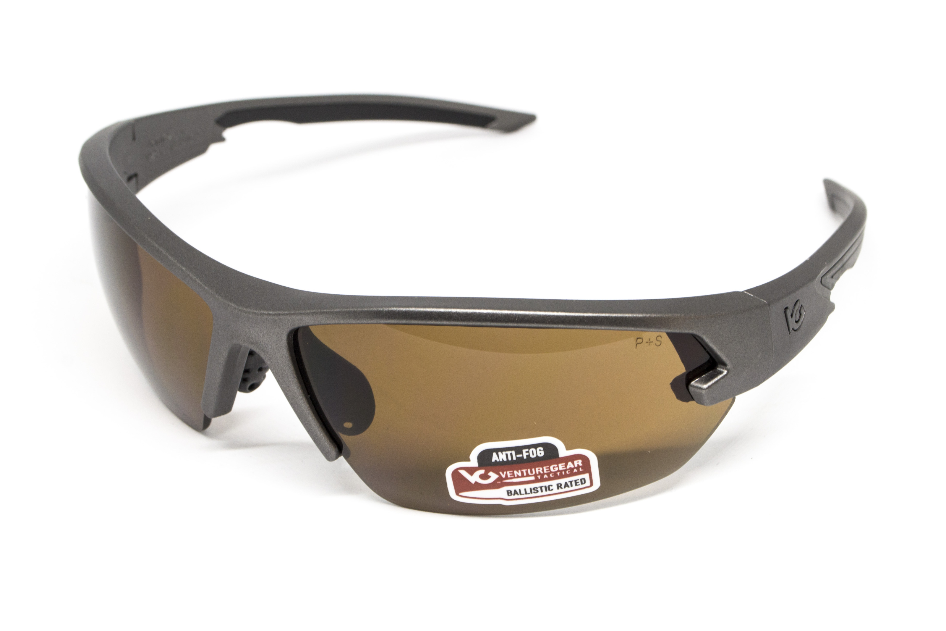 Защитные очки Venture Gear Tactical Semtex 2.0 Gun Metal (bronze) Anti-Fog, коричневые в оправе цвета "тёмный металлик" — фото 3