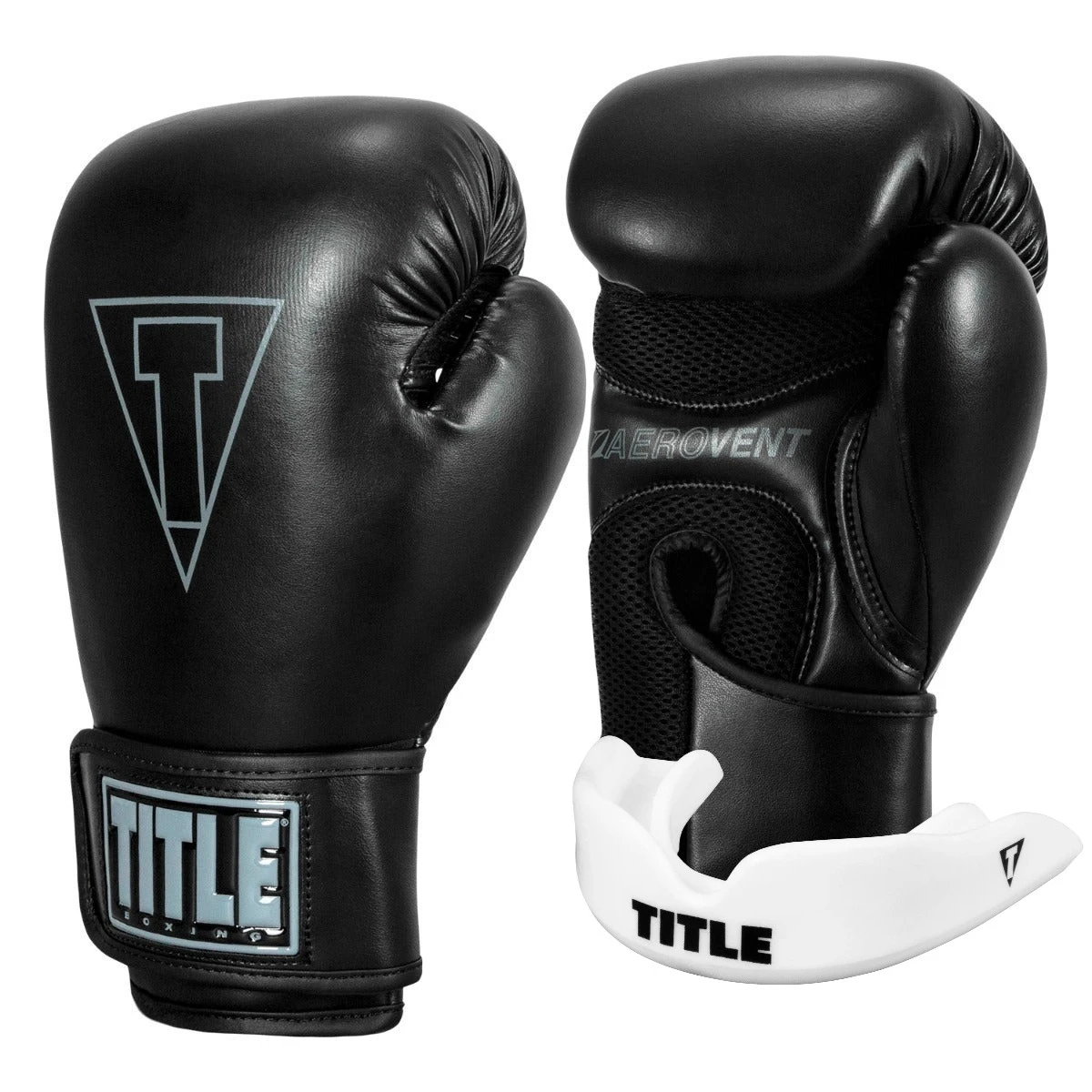 Боксерські рукавиці TITLE Boxing Vegan Gloves Black 14 oz. — фото 1
