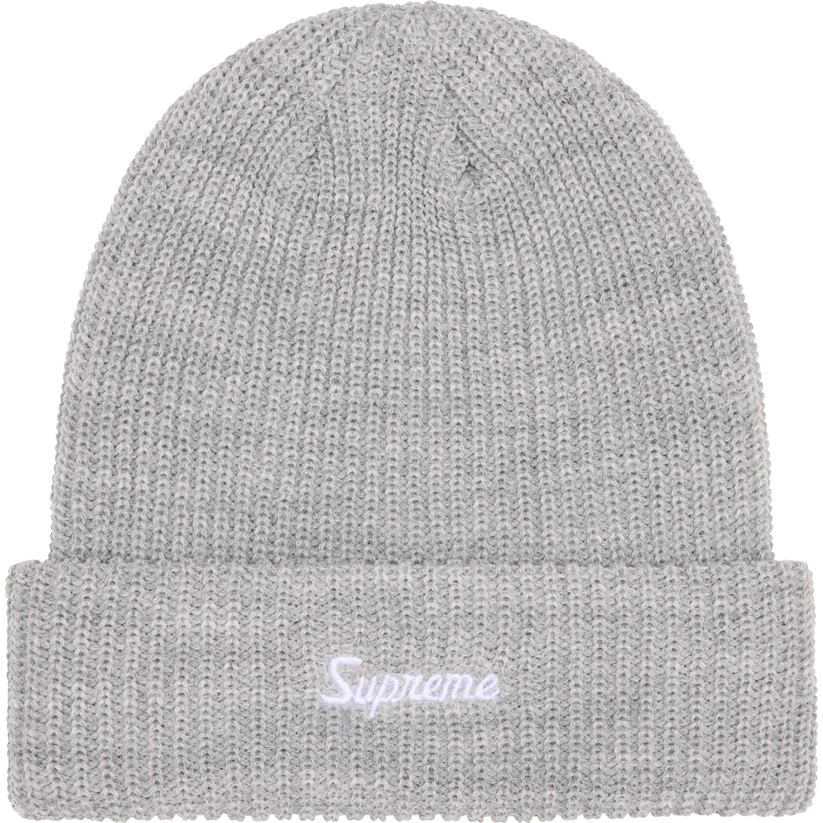 SUPREME LOOSE GAUGE BEANIE HEATHER GREY — фото 1