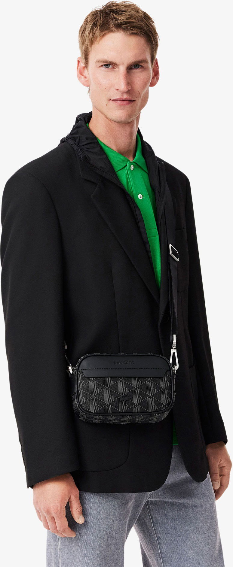Сумка унісекс Lacoste Reporter Bag Black/Grey NH3650LX.H45 MISC — фото 4