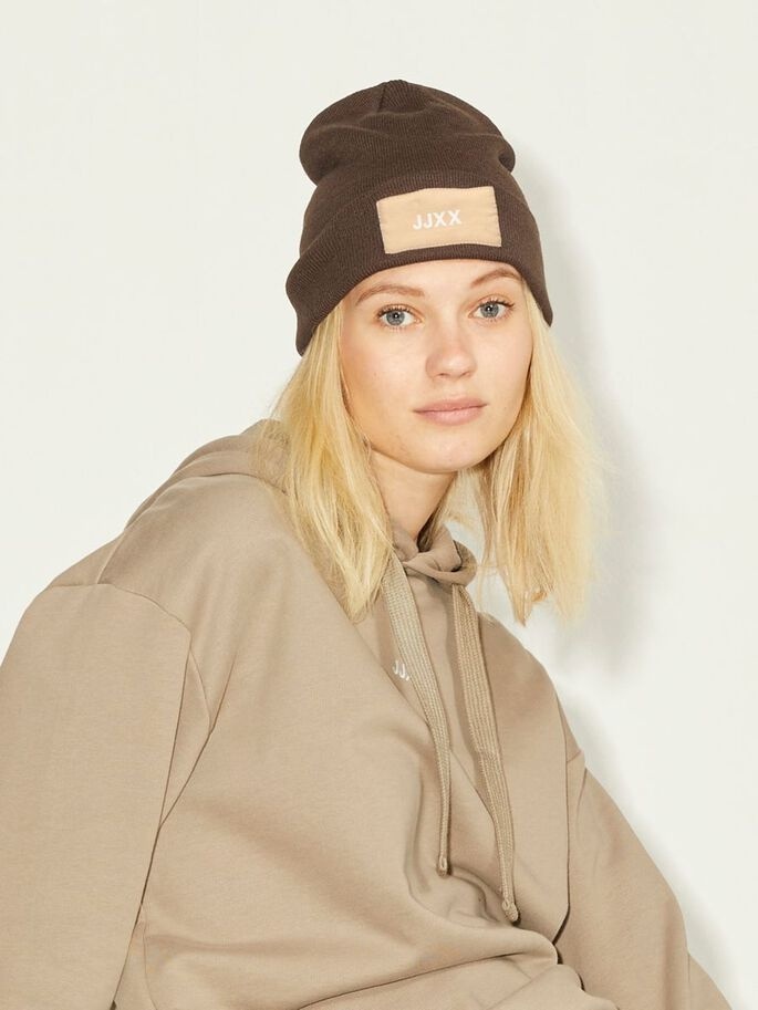 Шапка JXBASIC LOGO BEANIE SN 12205033-Demitasse JJXX ONE SIZE Коричневий — фото 5