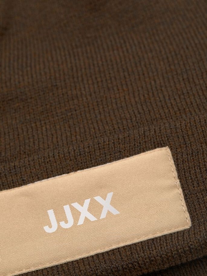 Шапка JXBASIC LOGO BEANIE SN 12205033-Demitasse JJXX ONE SIZE Коричневий — фото 4