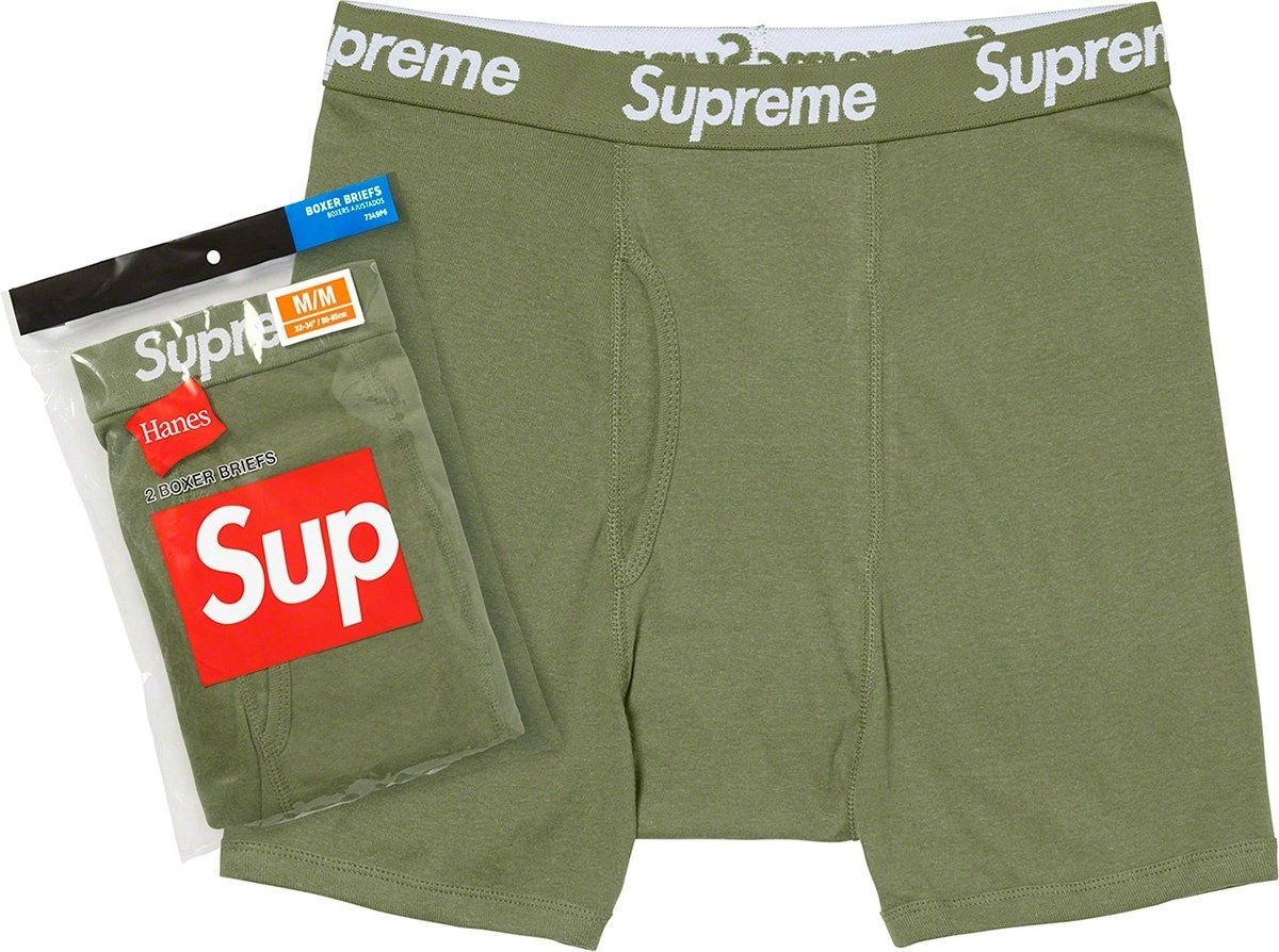 Боксери Supreme/Hanes Boxer Briefs Olive — фото 1