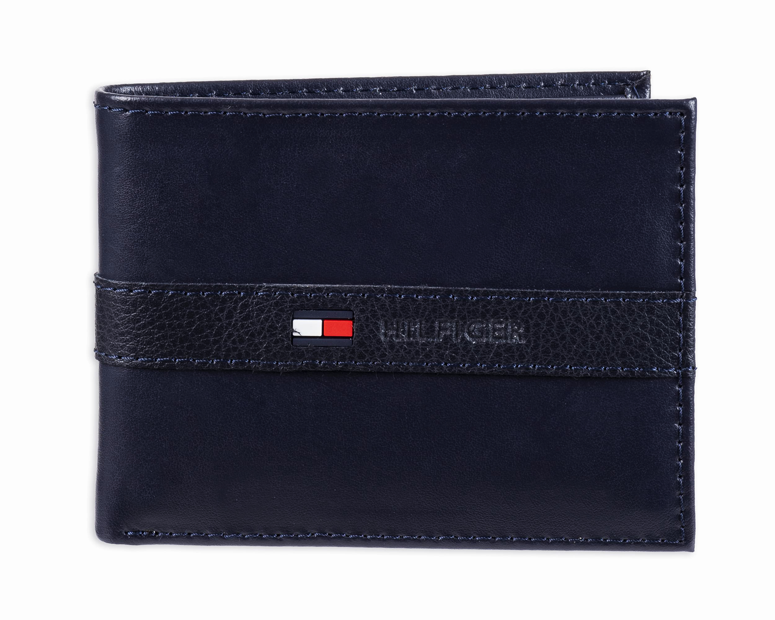 Шкіряний чоловічий гаманець Tommy Hilfiger портмоне 1159753740 (Синій, One size) — фото 1