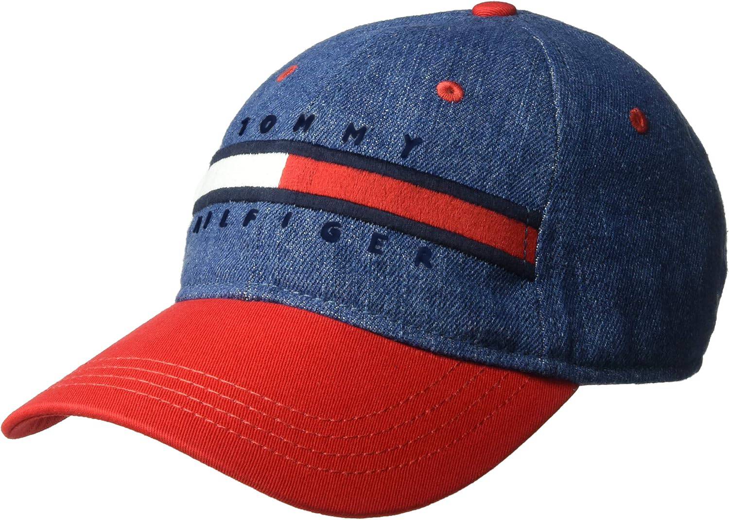Джинсова бейсболка Tommy Hilfiger кепка унісекс 1159760182 (Синій/Червоний, One size) — фото 1