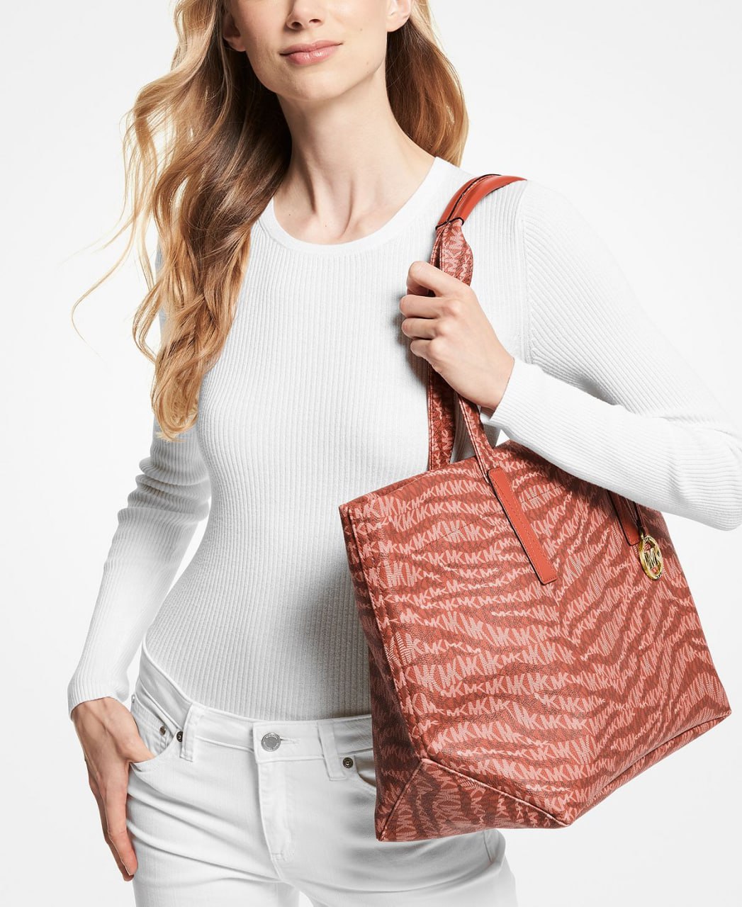 Сумка жіноча Michael Kors на блискавці 1159775593 (Помаранчевий, One size) — фото 1