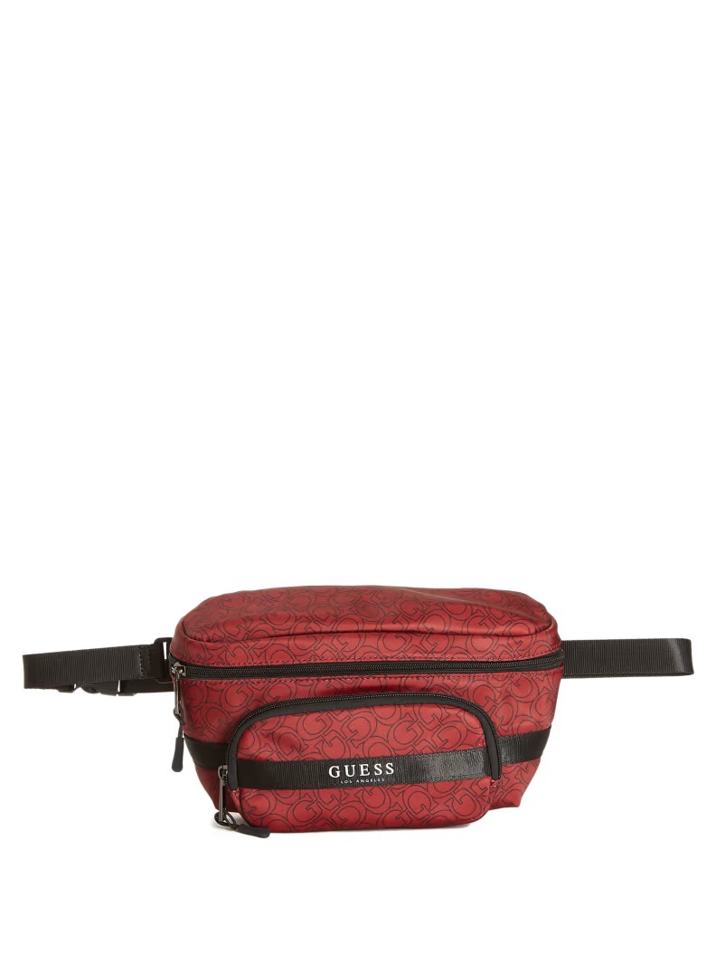 Поясна сумка Guess бананка слінг 1159783513 (Червоний, One size) — фото 1