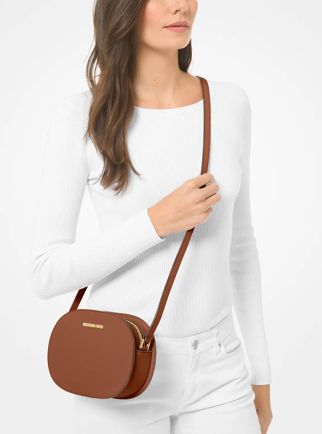 Жіноча сумка кроссбоді Michael Kors із сап'янової шкіри 1159796181 (Коричневий, One size) — фото 1
