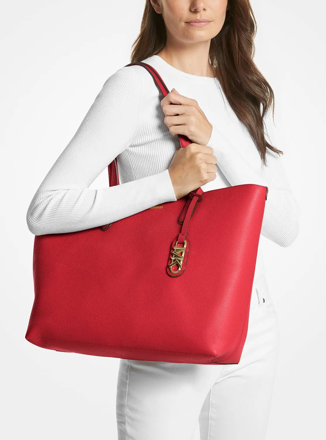 Жіноча велика двостороння сумка тоут Michael Kors з крокреневої шкіри 1159803982 (червоний, One size) — фото 1