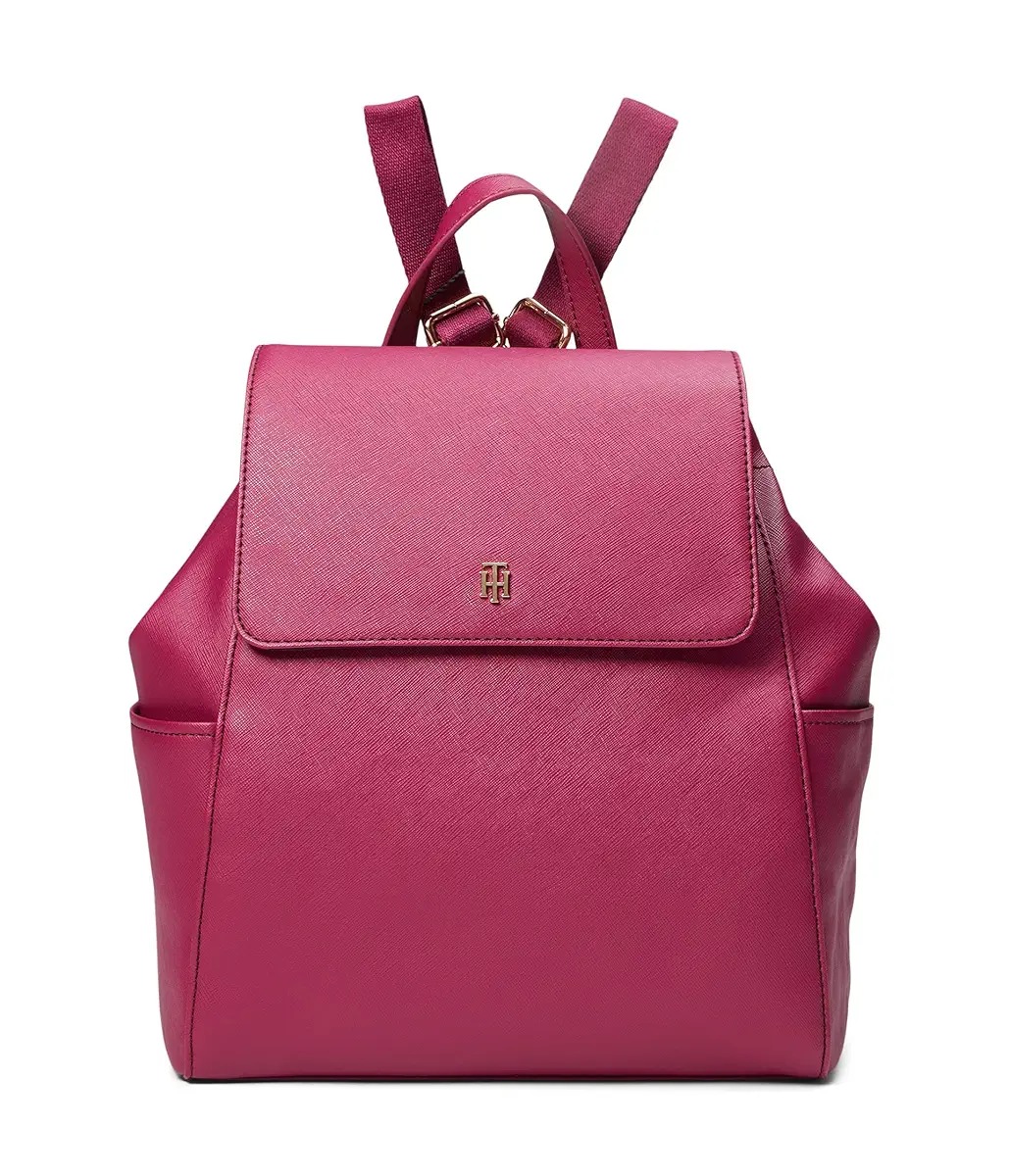 Стильний жіночий рюкзак Tommy Hilfiger з логотипом 1159811464 (Рожевий, One size) — фото 1