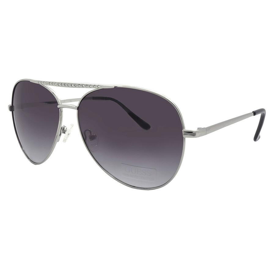 Сонцезахисні брендові окуляри Pilot Guess 1159810559 (Сріблястий, One size) — фото 1