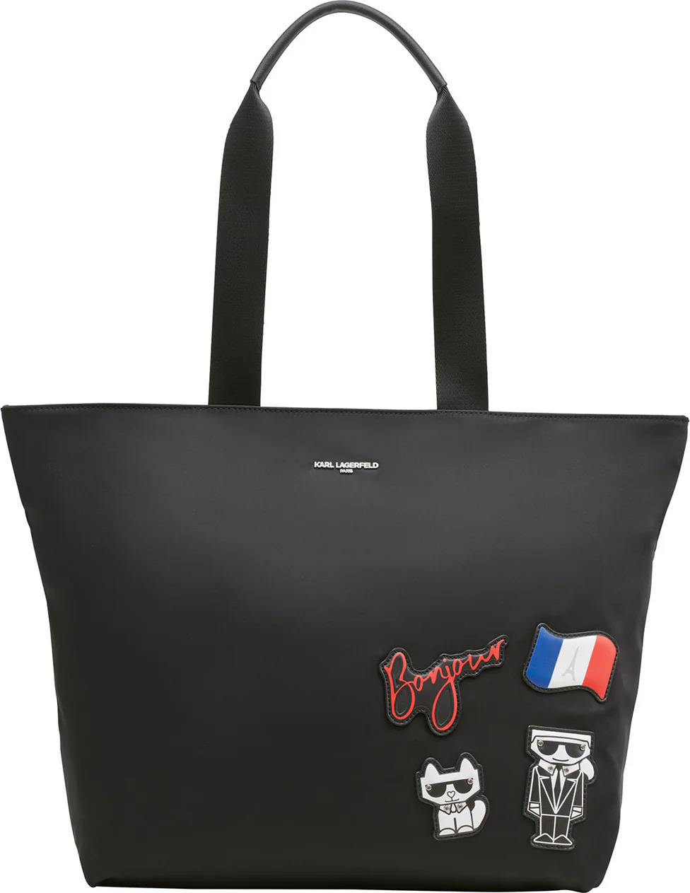 Жіноча сумка Karl Lagerfeld Paris з нашивками 1159815112 (Чорний One size) — фото 3