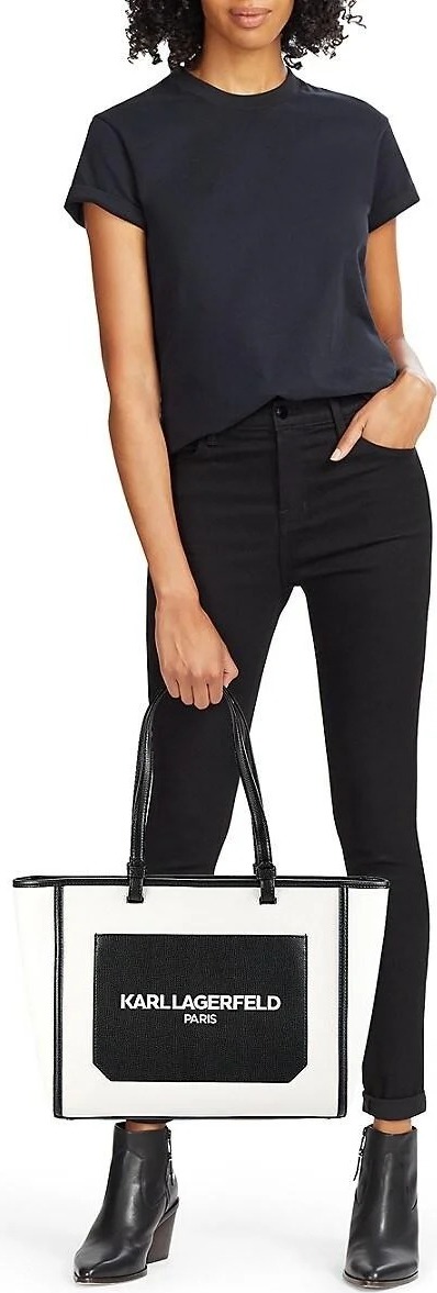 Жіноча сумка тоут Karl Lagerfeld Paris з логотипом 1159816205 (Білий One size) — фото 3