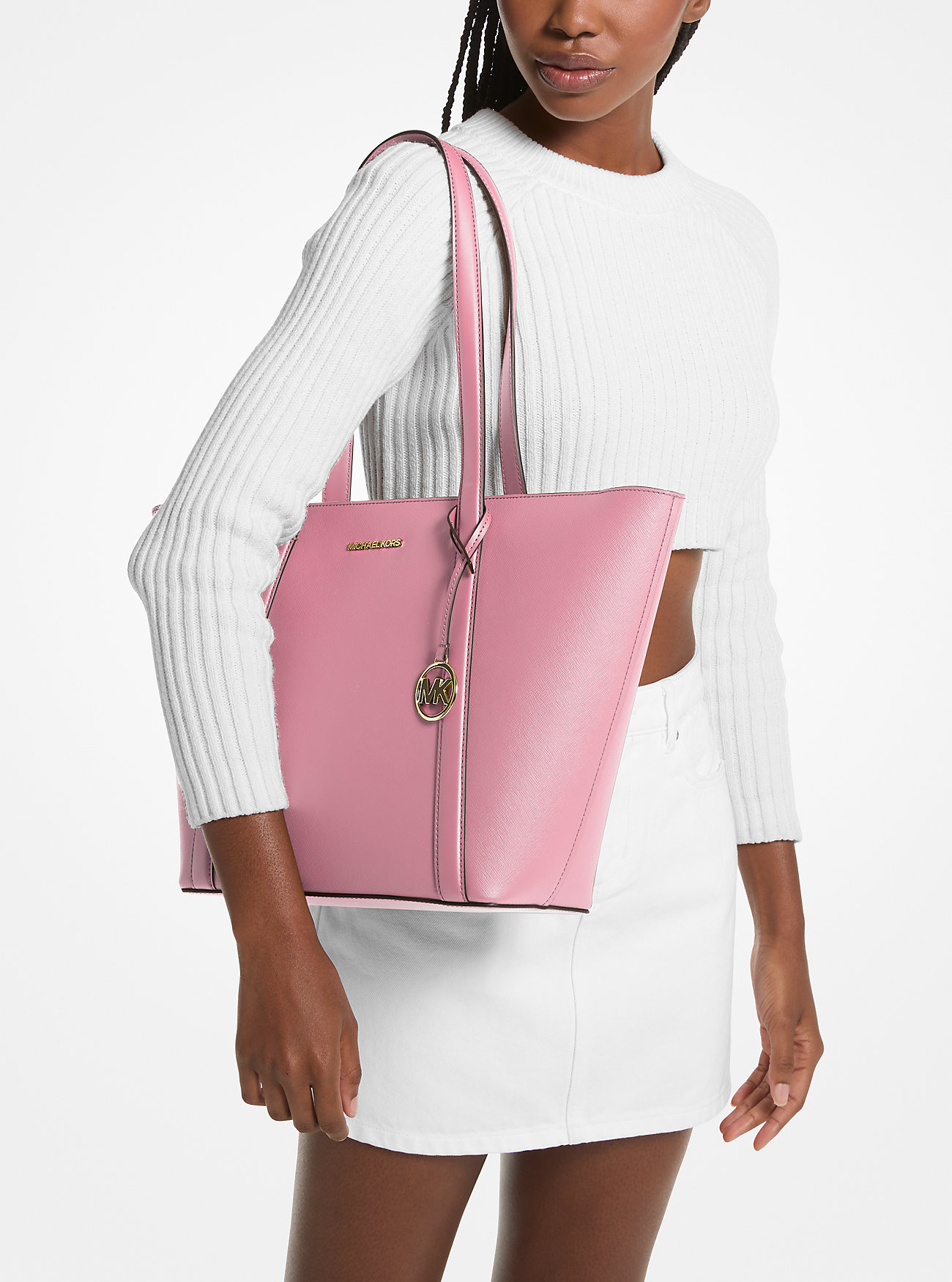 Сумка жіноча Michael Kors на блискавці 1159822007 (Рожевий One size) — фото 1