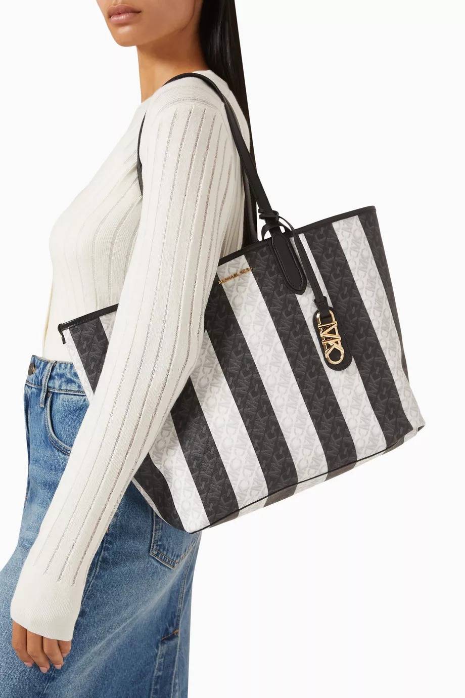 Сумка жіноча Michael Kors з клатчем 1159822257 (Чорний/Білий One size) — фото 1