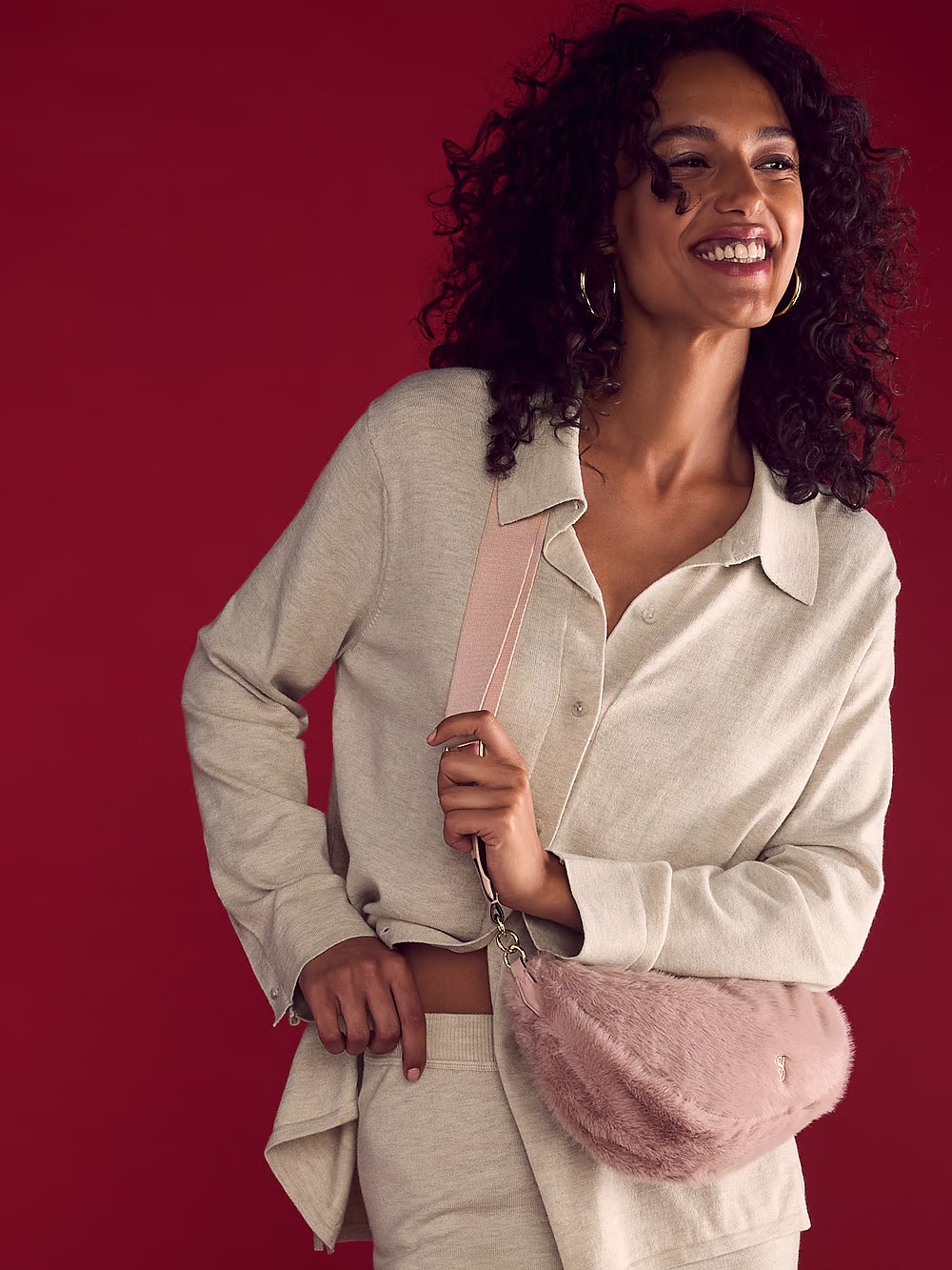Жіноча сумка кроссбоді Victoria's Secret з екомеха 1159823585 (Рожевий One Size) — фото 1