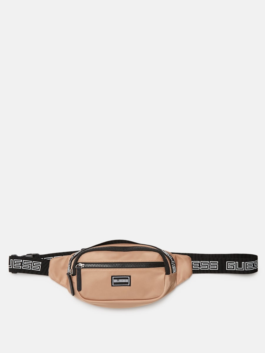 Поясна сумка Guess бананка з логотипом 1159826138 (Коричневий One Size) — фото 1