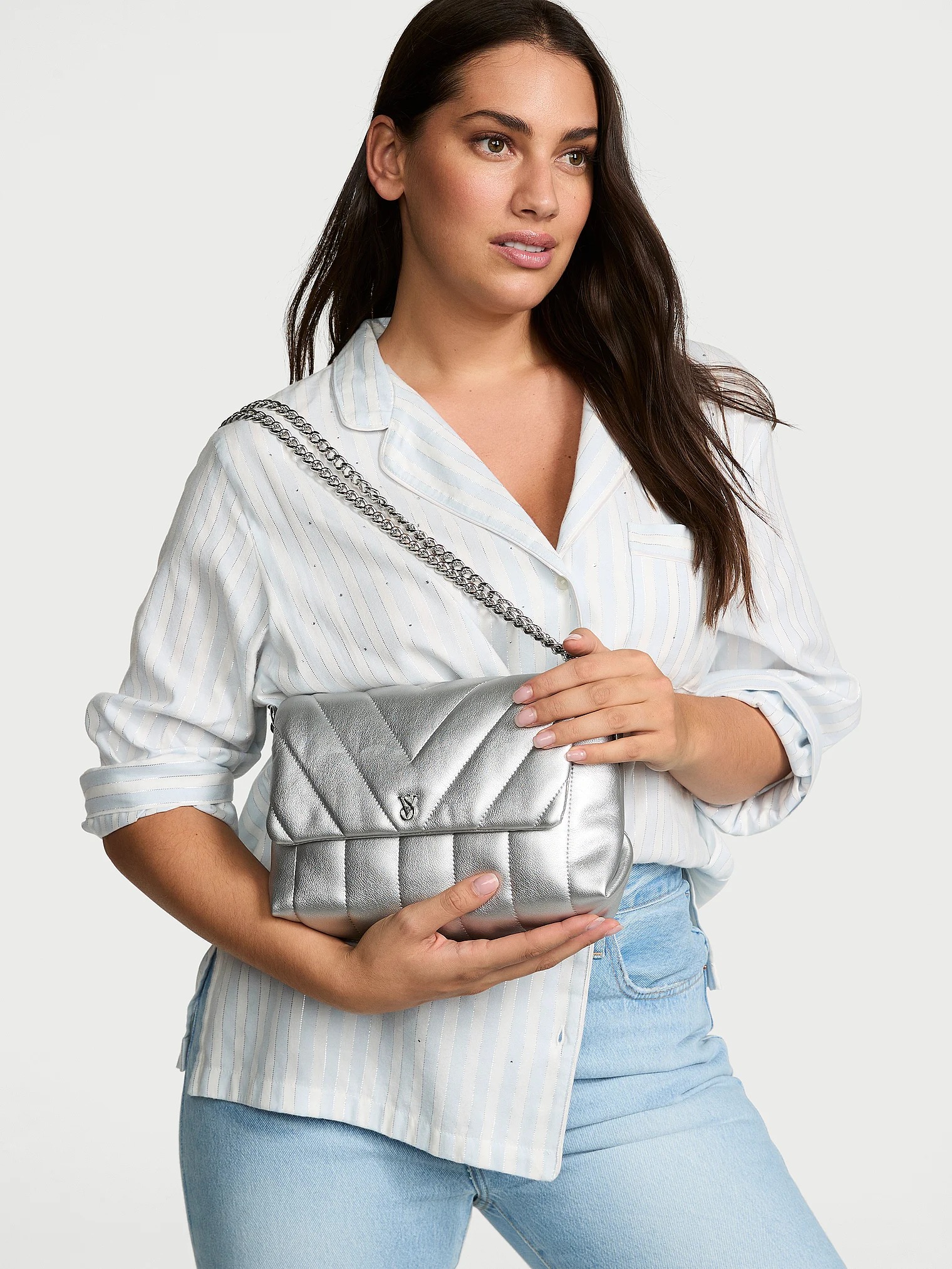 Жіноча сумка через плече Victoria's Secret кроссбоді 1159827397 (Срібний One size) — фото 1