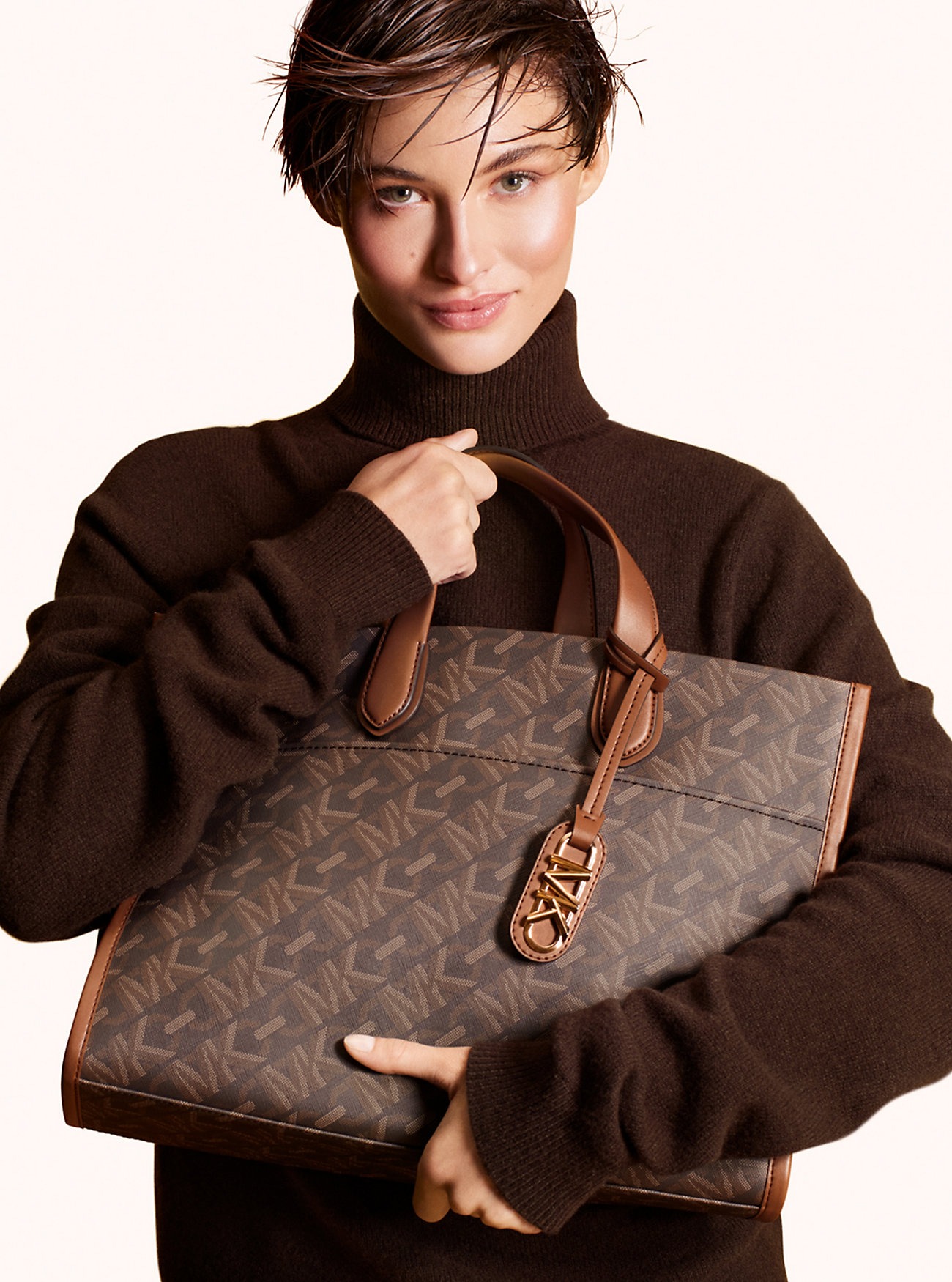 Сумка жіноча Michael Kors з принтом 1159828160 (Коричневий One size) — фото 1