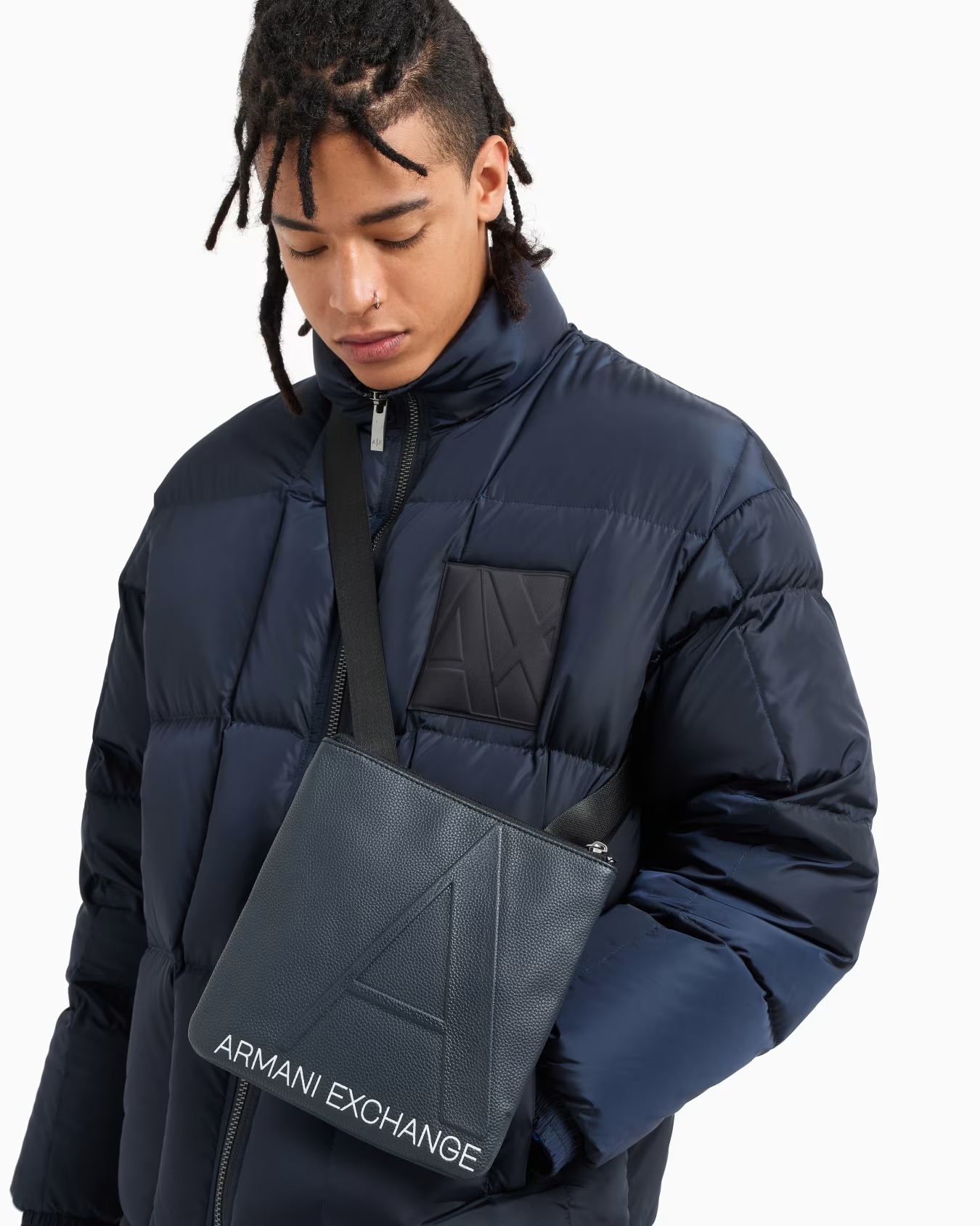 Чоловічі сумки Armani Exchange через плече 1159831294 (Синій One size) — фото 1