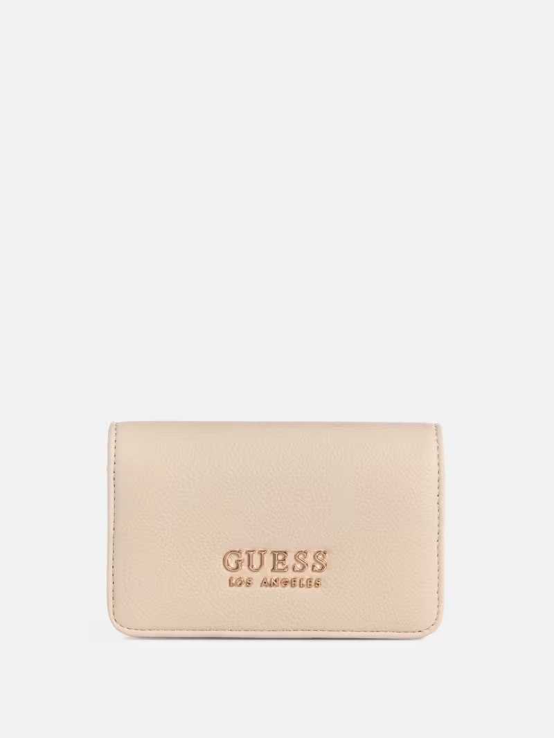Стильний жіночий гаманець Guess на кнопці 1159834603 (Молочний One size) — фото 1