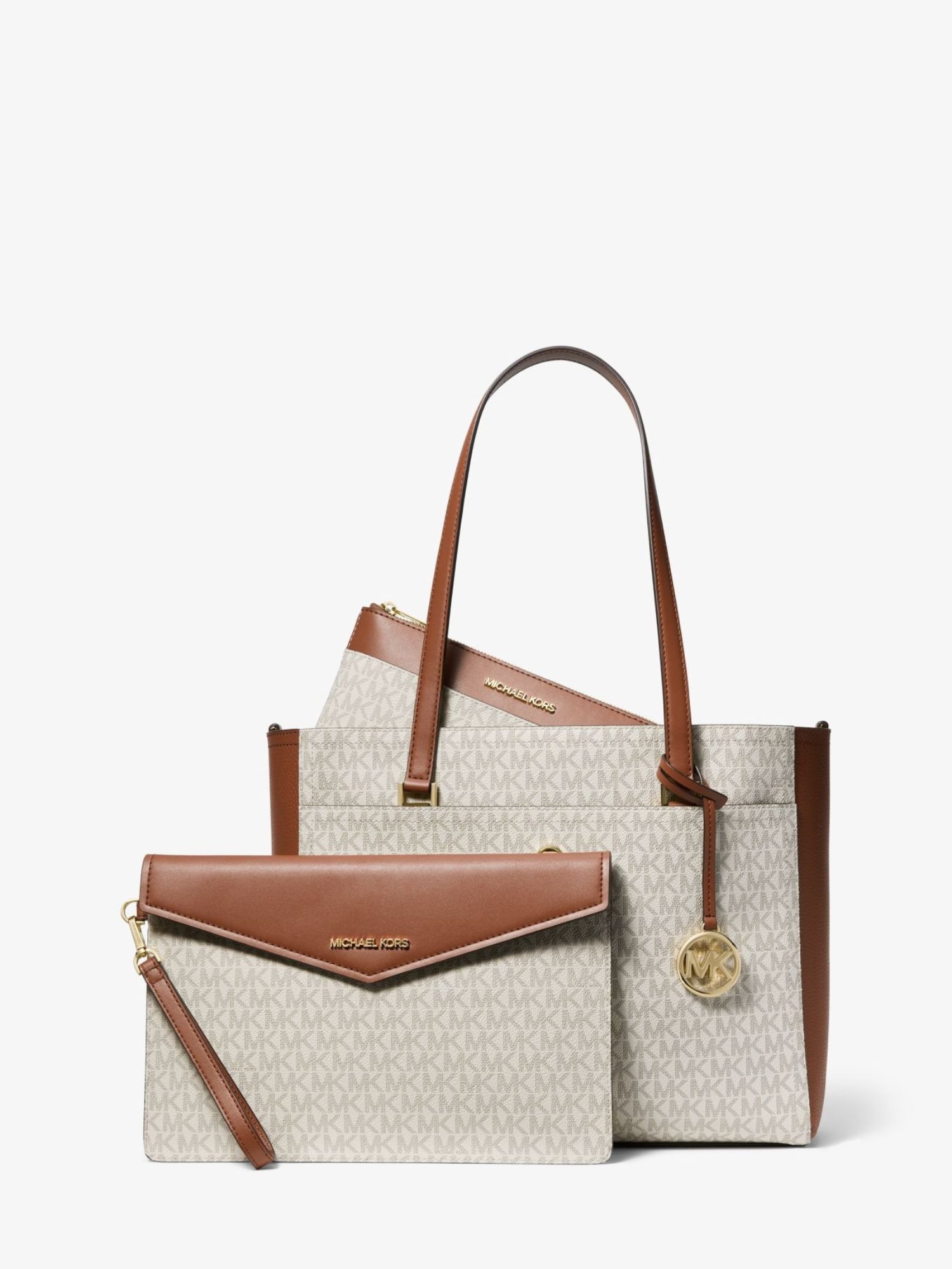 Сумка жіноча Michael Kors Maisie Large Logo 3 в 1 1159828563 (Коричневий One size) — фото 1