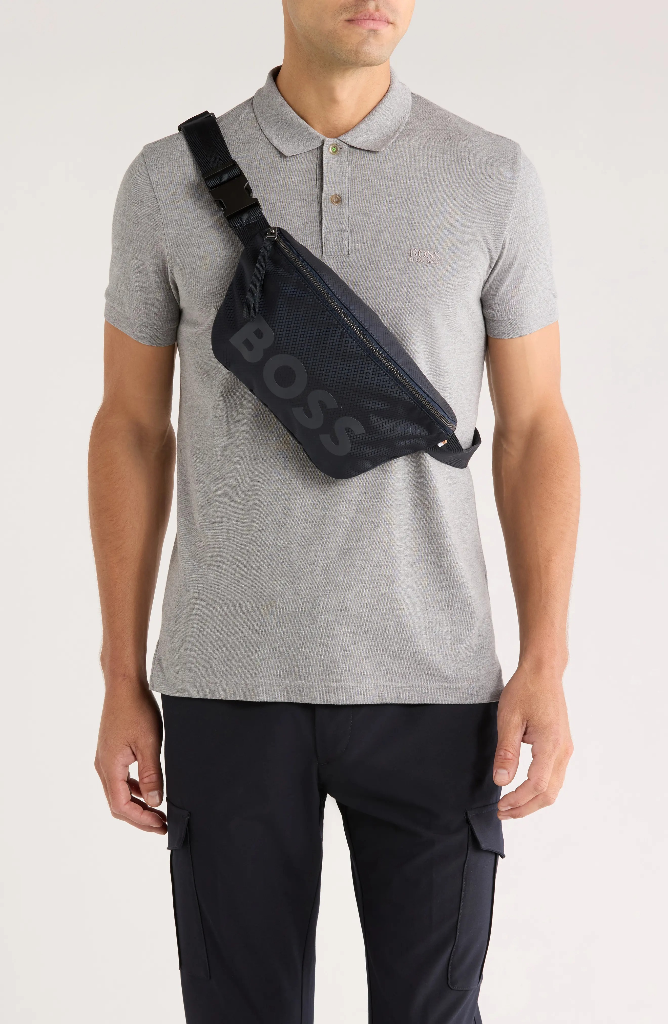 Містка поясна сумка Hugo Boss бананка 1159844516 Синій — фото 2