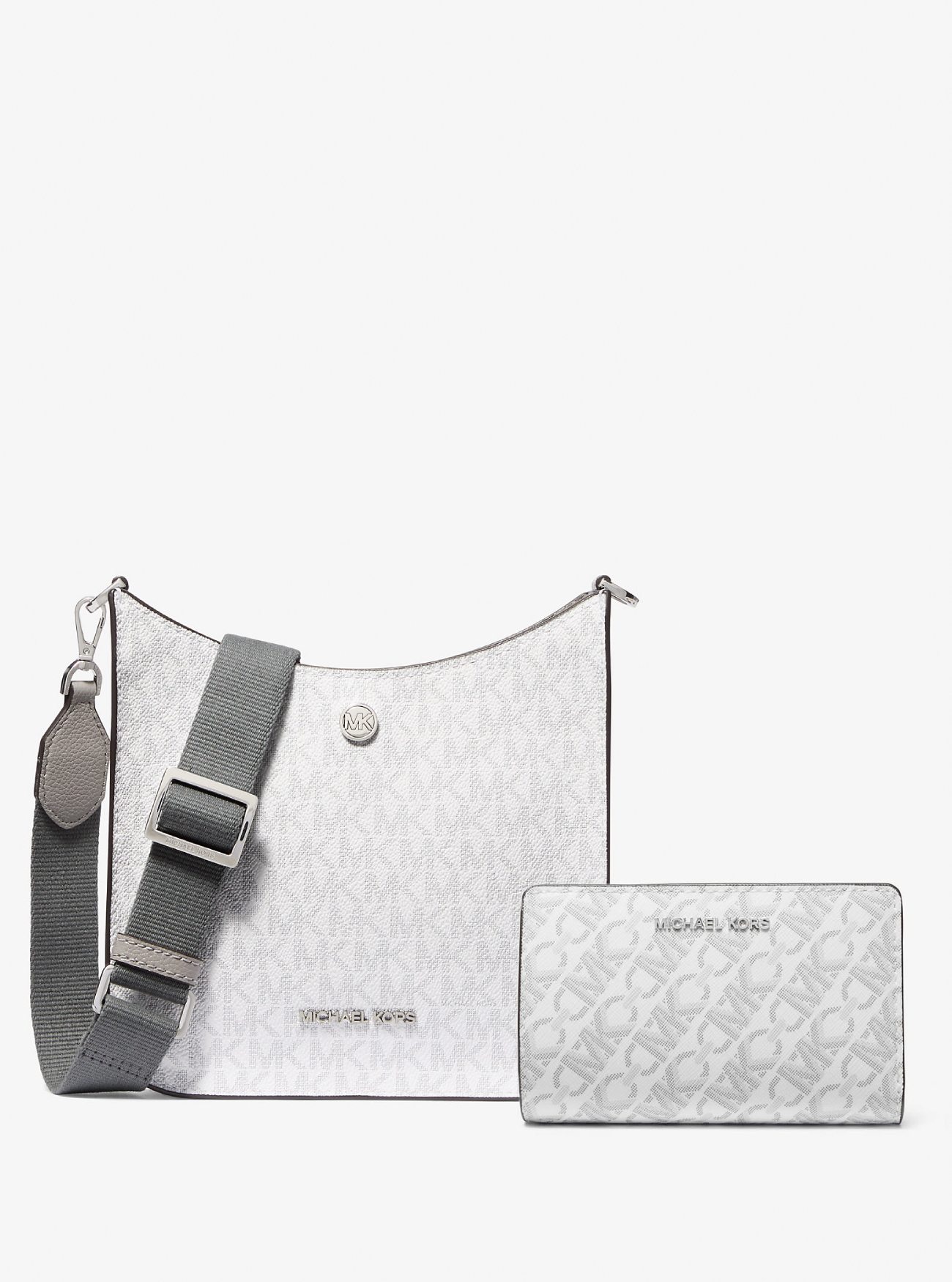 Жіночий набір Briley Michael Kors сумка кроссбоді та гаманець 1159845181 Білий — фото 1