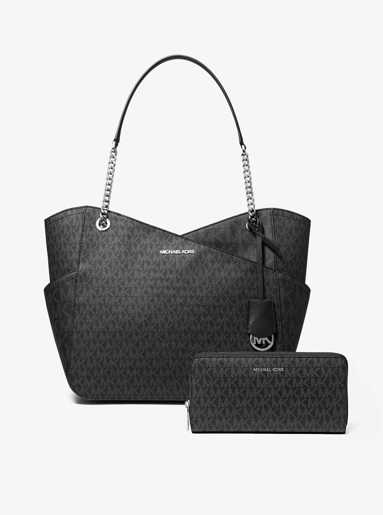 Жіночий набір Jet Set Travel Michael Kors сумка та гаманець 1159845725 Чорний — фото 1