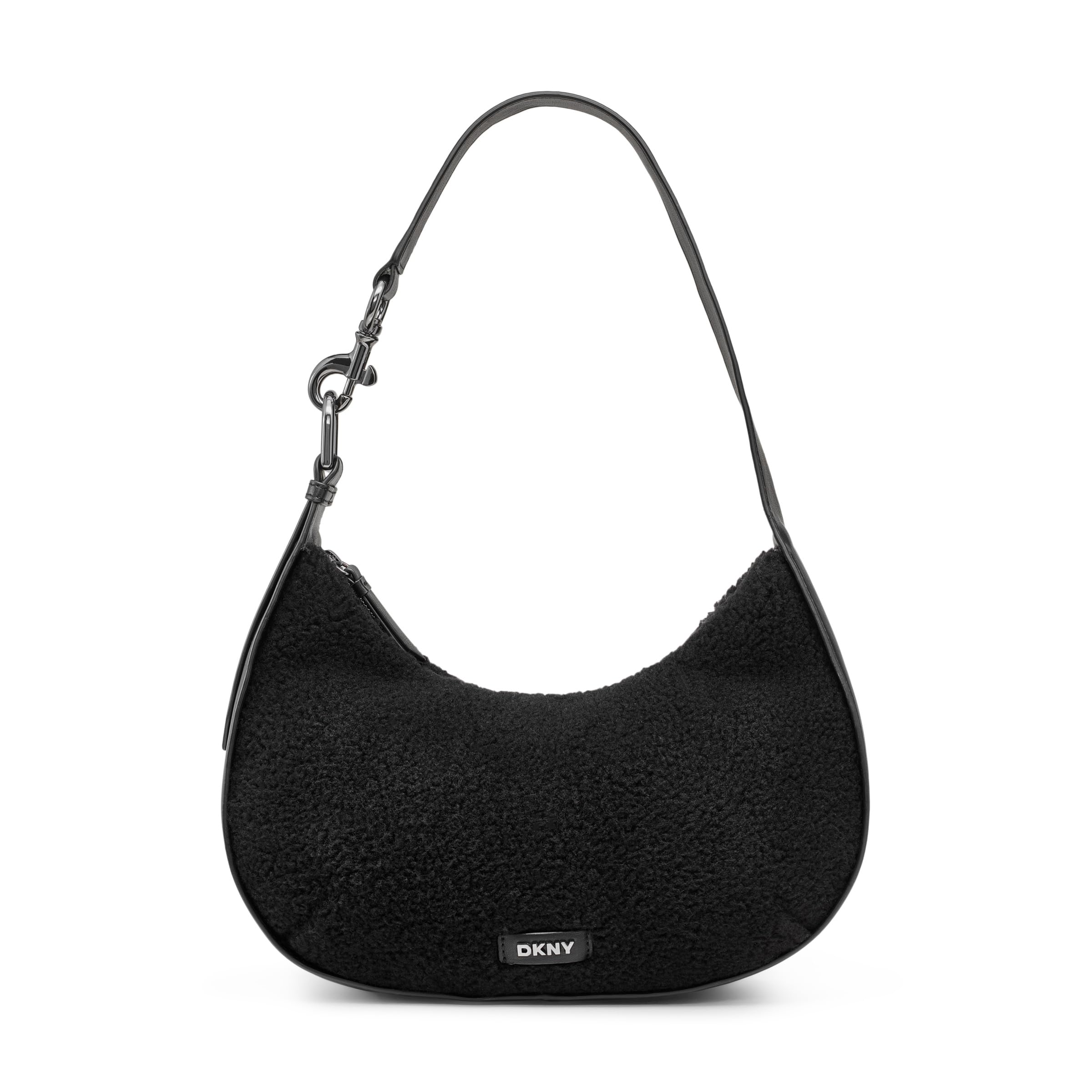 Жіноча сумка на плече Thyme Hobo DKNY з екомехом 1159846619 Чорний — фото 1