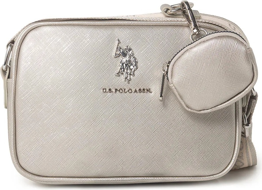 Жіноча сумка кроссбоді US Polo Assn з логотипом 1159850160 Сріблястий — фото 3