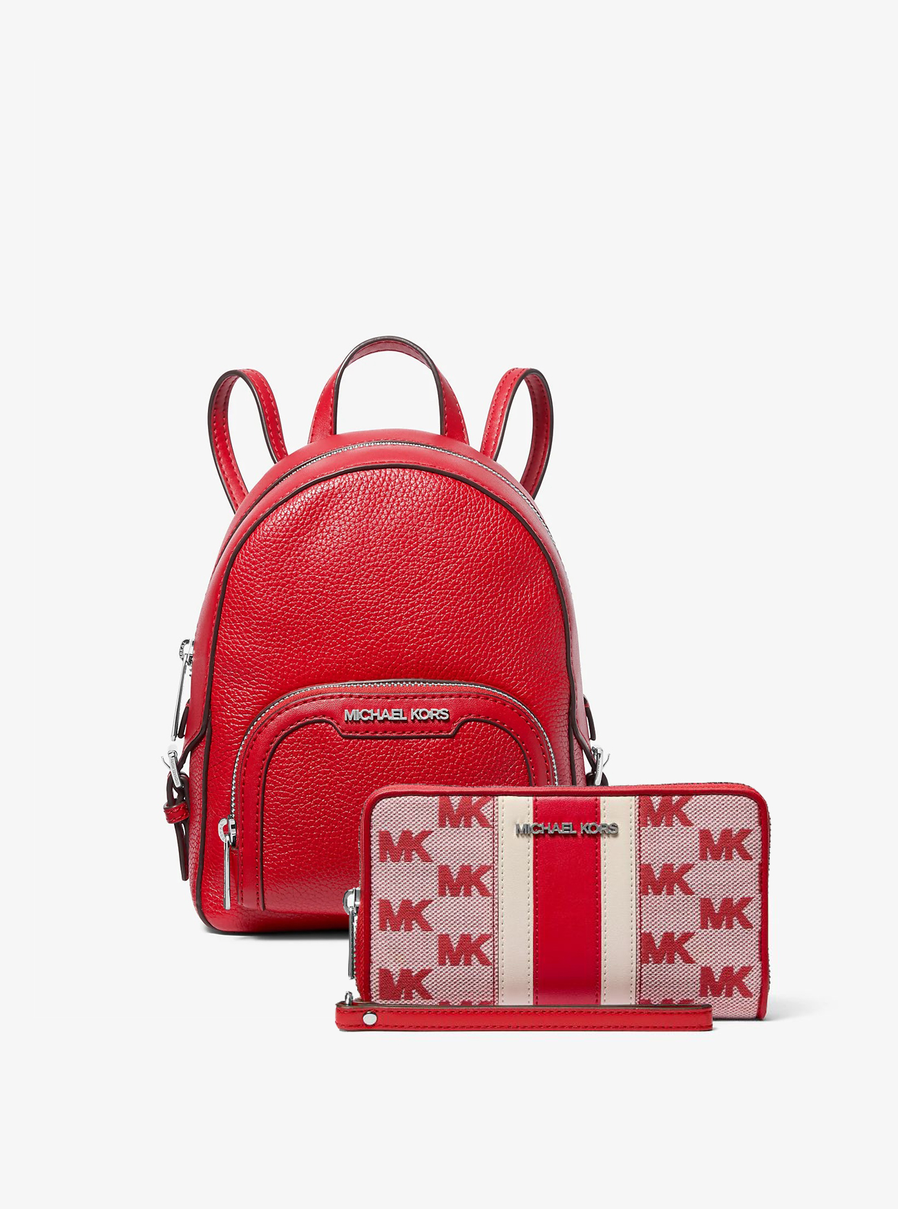 Жіночий набір Jaycee Michael Kors рюкзак та гаманець 1159845979 (Червоний One size) — фото 1