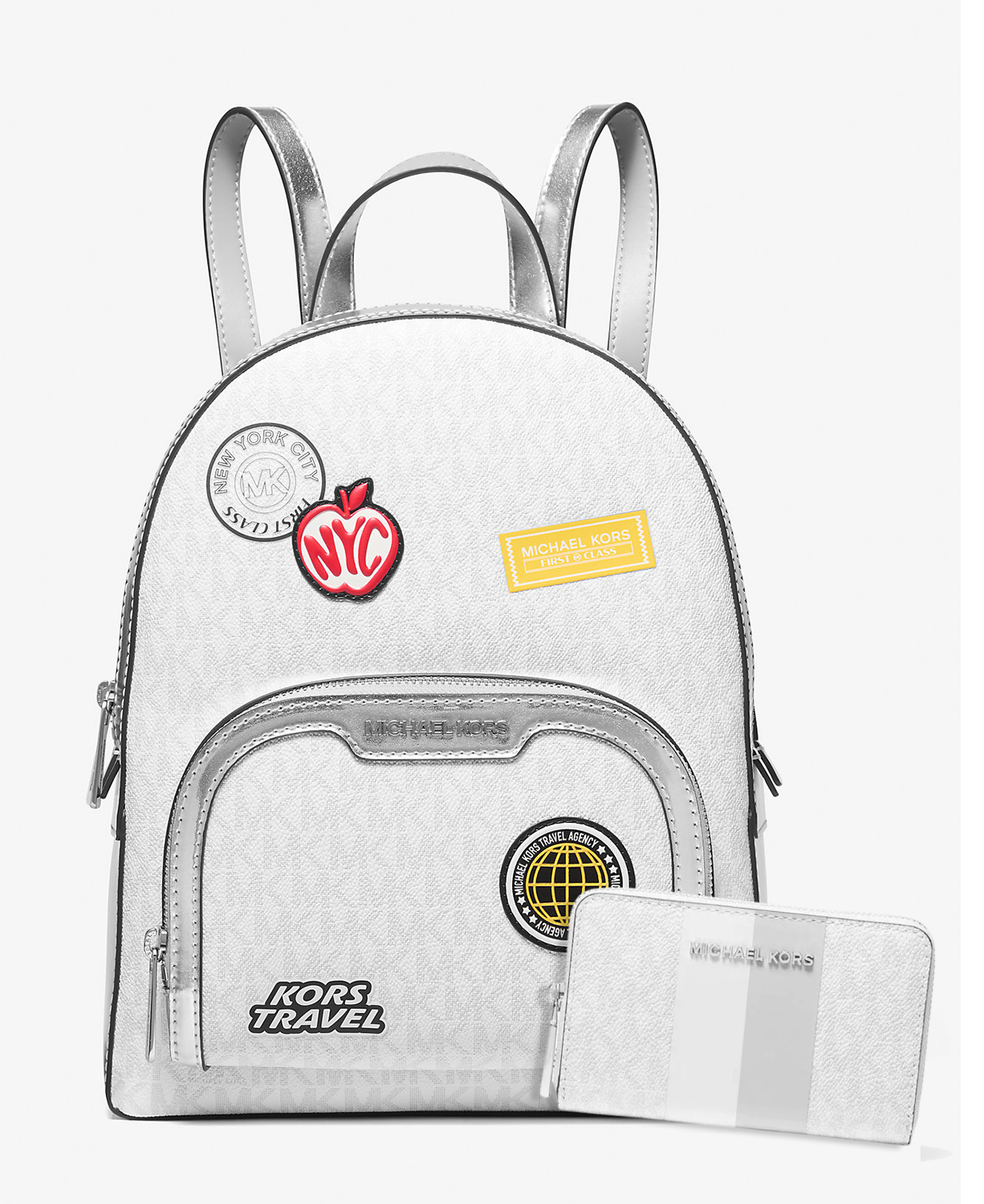 Жіночий набір Michael Kors рюкзак та гаманець 1159845113 (Білий One Size) — фото 1