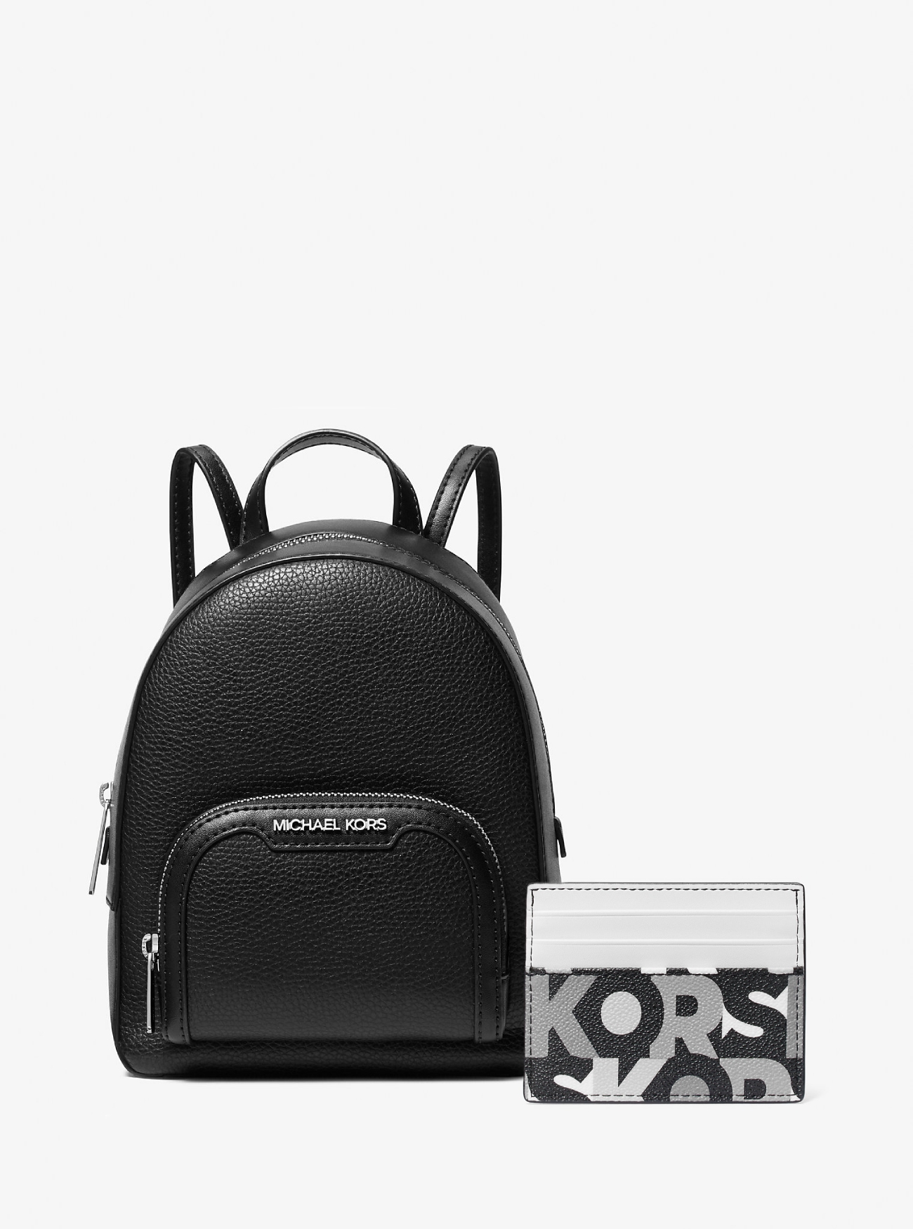 Жіночий набір у подарунковій коробці Michael Kors шкіряний рюкзак та картхолдер 1159845817 (Чорний One Size) — фото 1