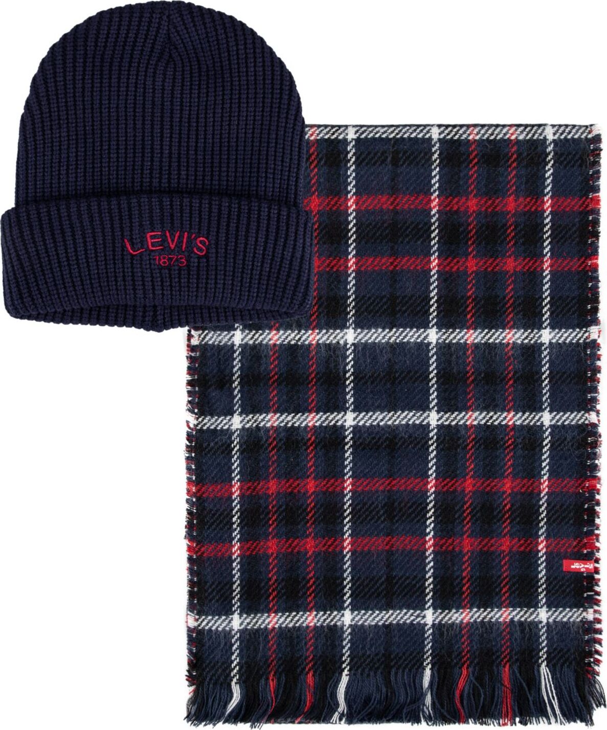 Набір у фірмовій коробці Levi's шапка та шарф 1159853913 (Синій One size) — фото 2