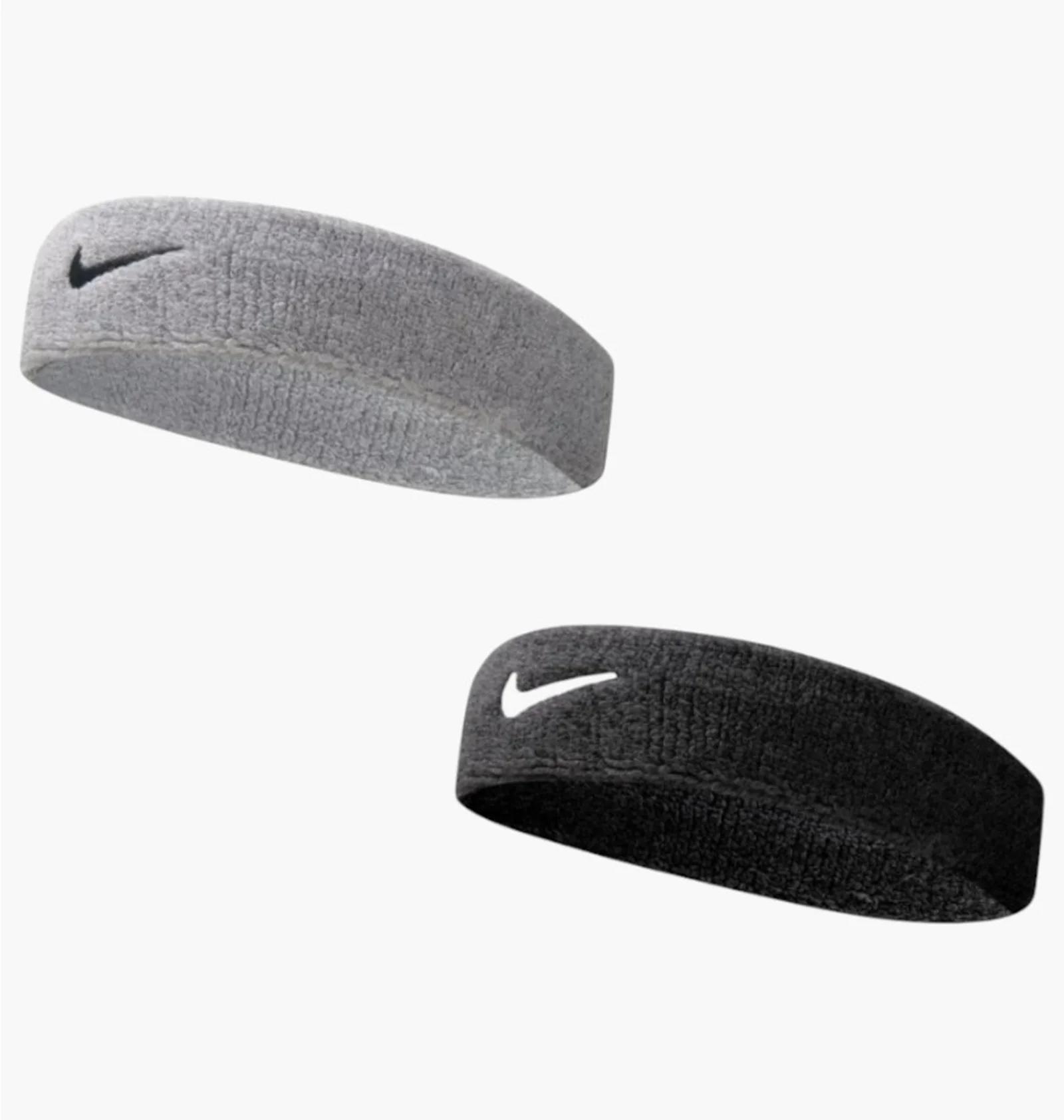 Пов'язки на голову Nike FLEX CLASSIC HEADBANDS білі, чорні (2 штуки) — фото 2