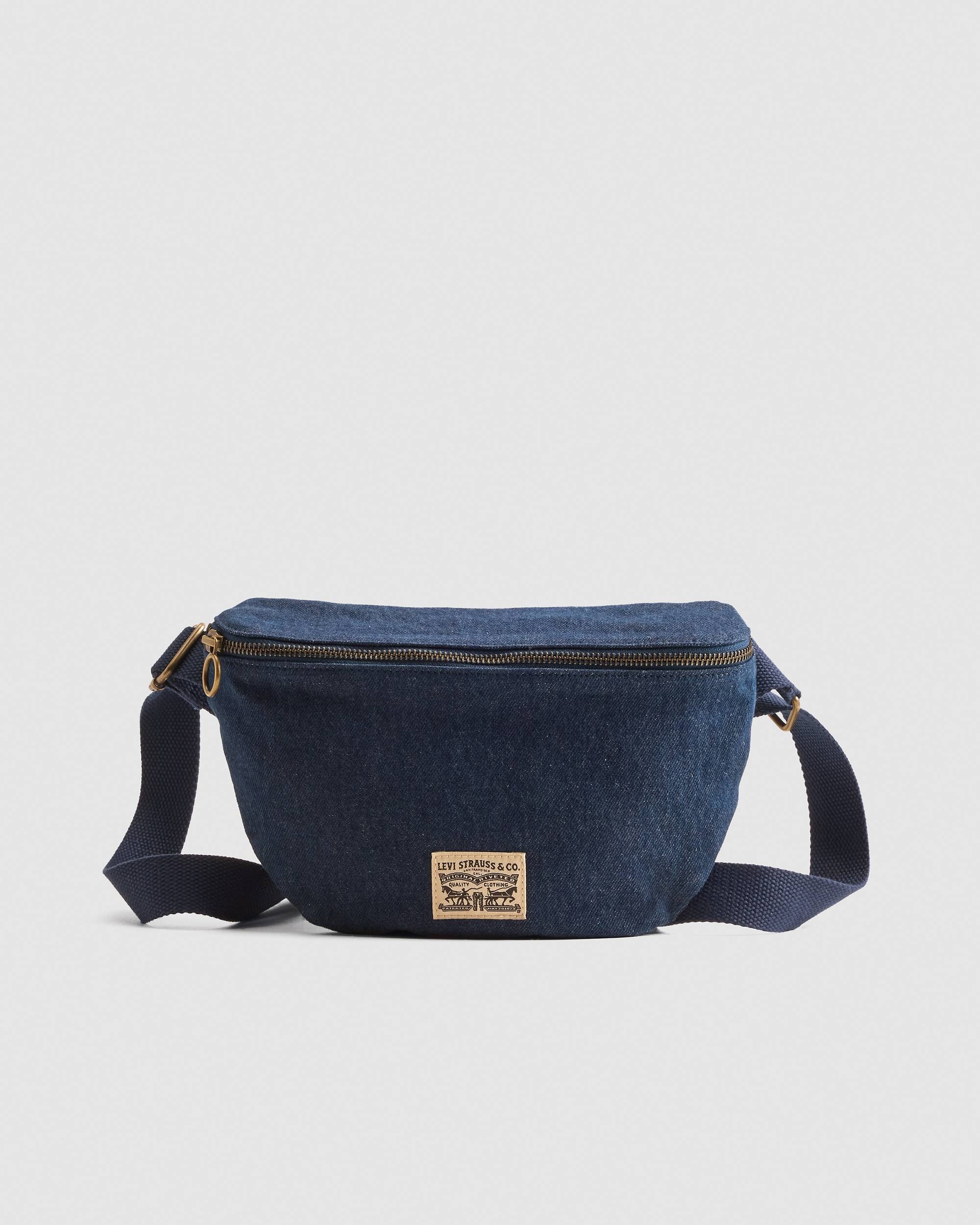 Джинсова поясна сумка Levi's бананка слінг 1159857207 Синій — фото 1