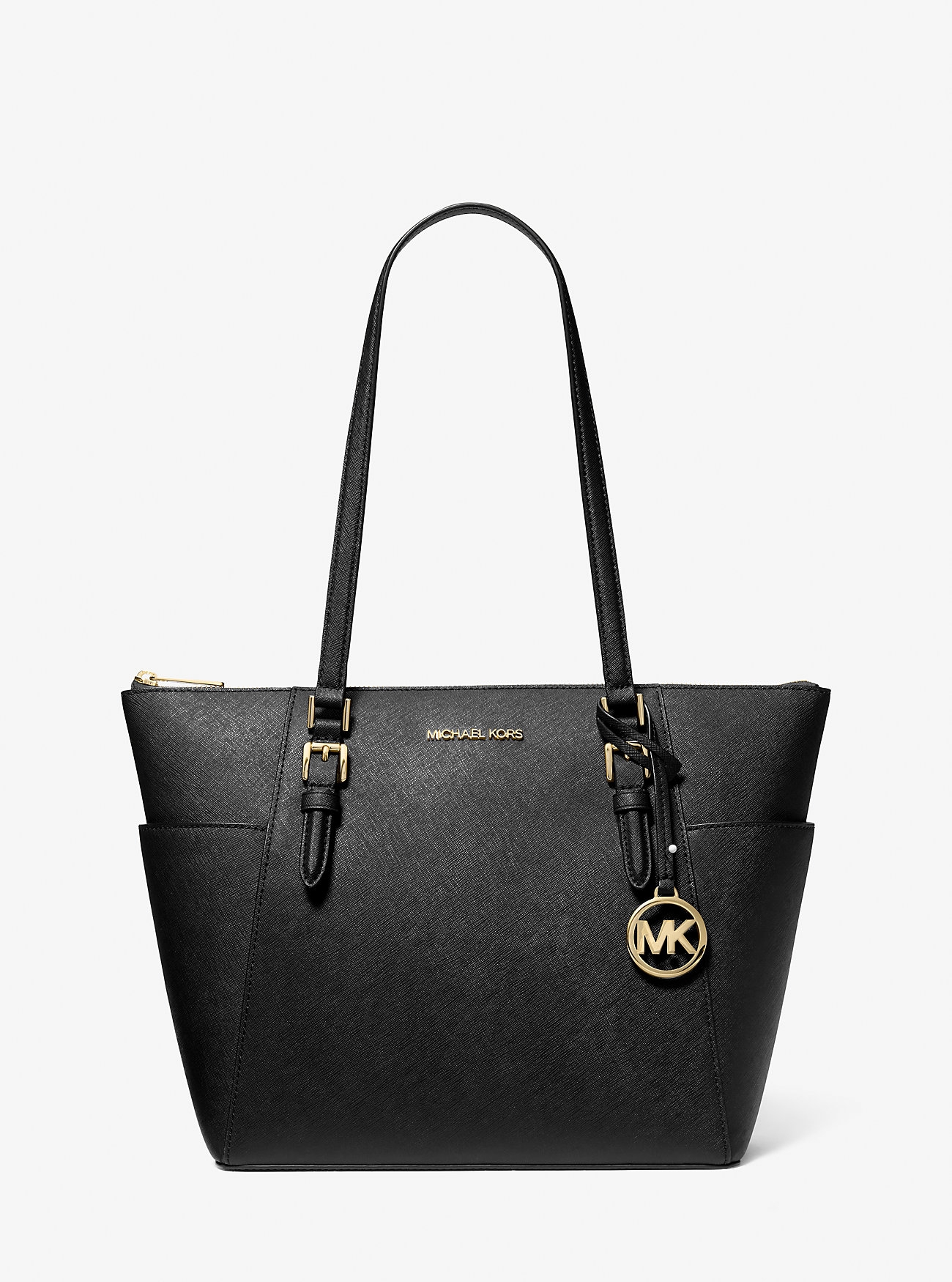 Жіноча шкіряна сумка Charlotte Michael Kors на блискавці 1159858836 Чорний — фото 1
