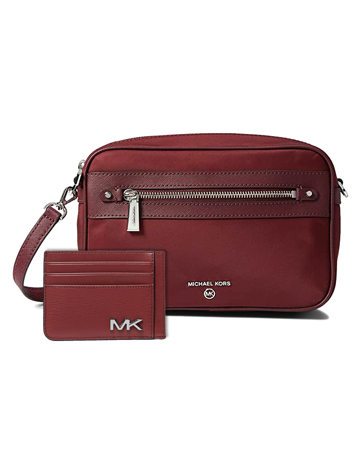 Набір Jet Set Charm Michael Kors сумка та картхолдер 1159859324 Бордовий — фото 1