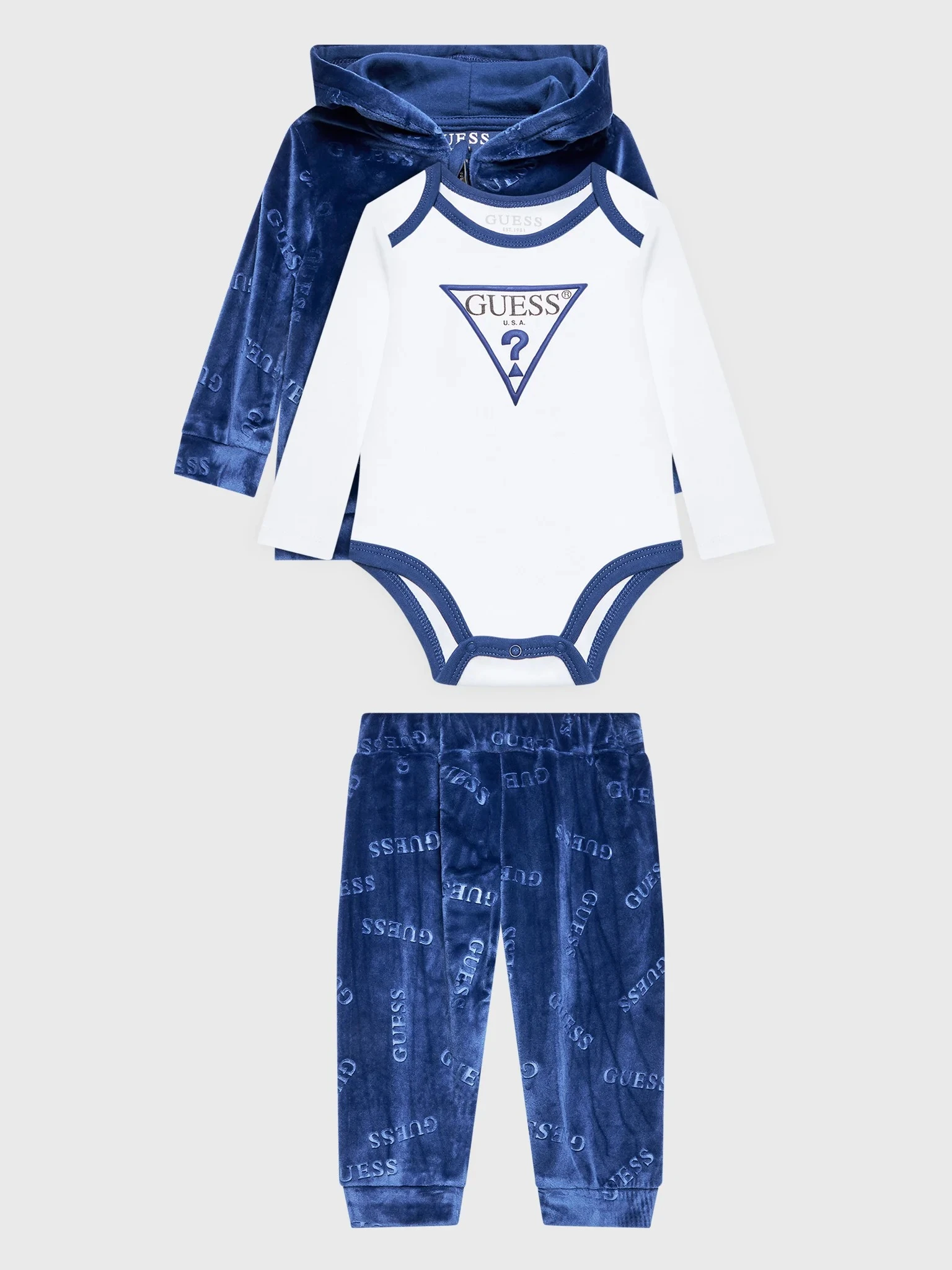 Дитячий набір GUESS Unisex Soft Chenille Logo 3 Piece Set 1159802384 — фото 1