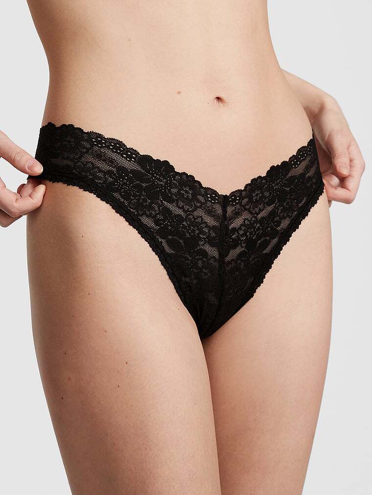 Жіночі мереживні трусики бразиліана Victoria's Secret Pink 1159804649 — фото 2